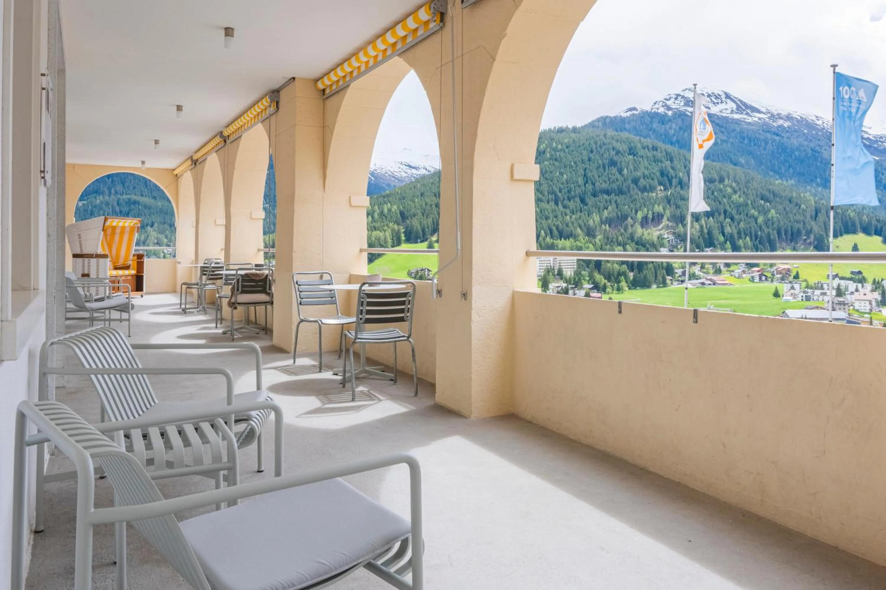 Balcony/Terrace in Davos Youth Hostel