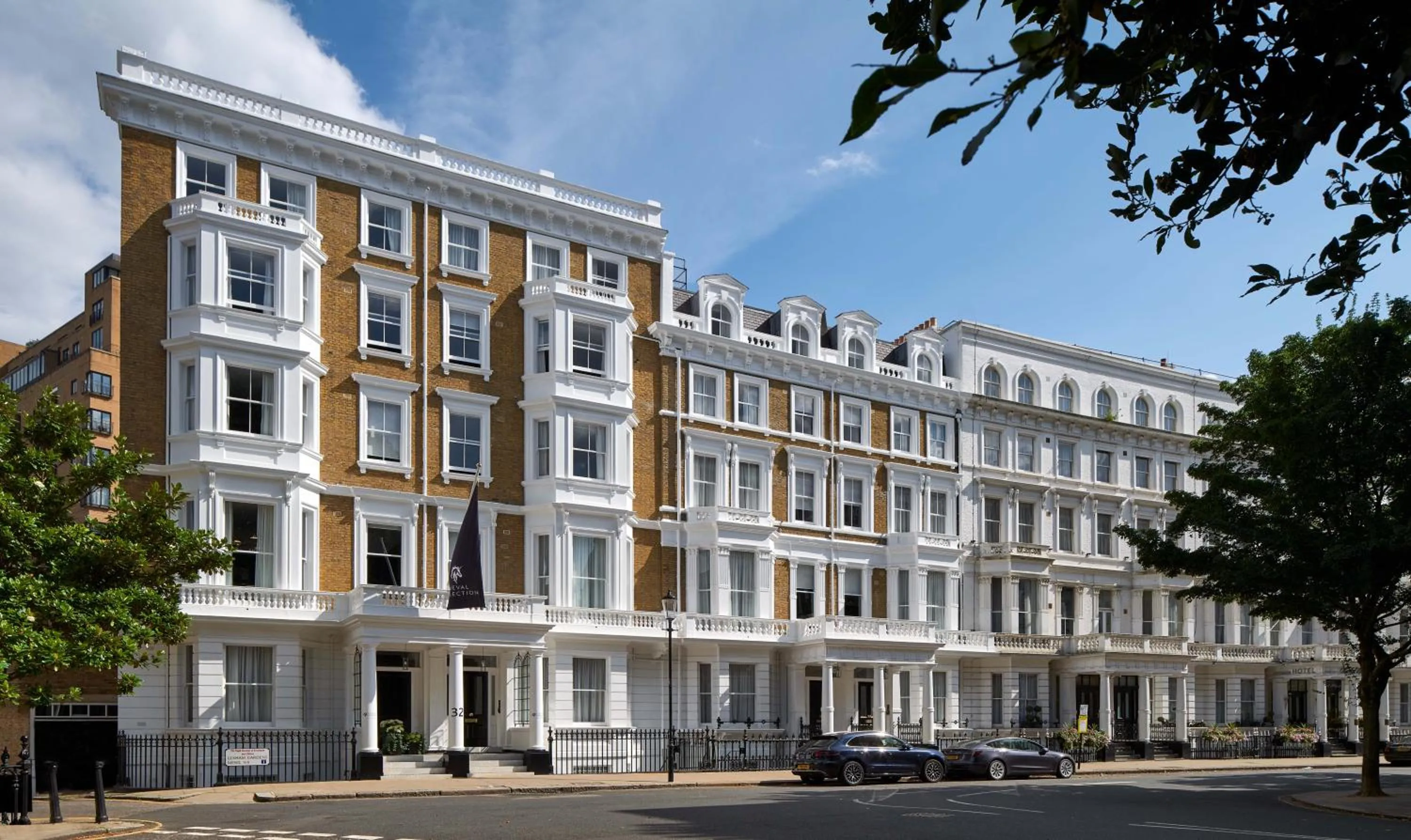 Facade/entrance in Lexham Gardens by Cheval Maison