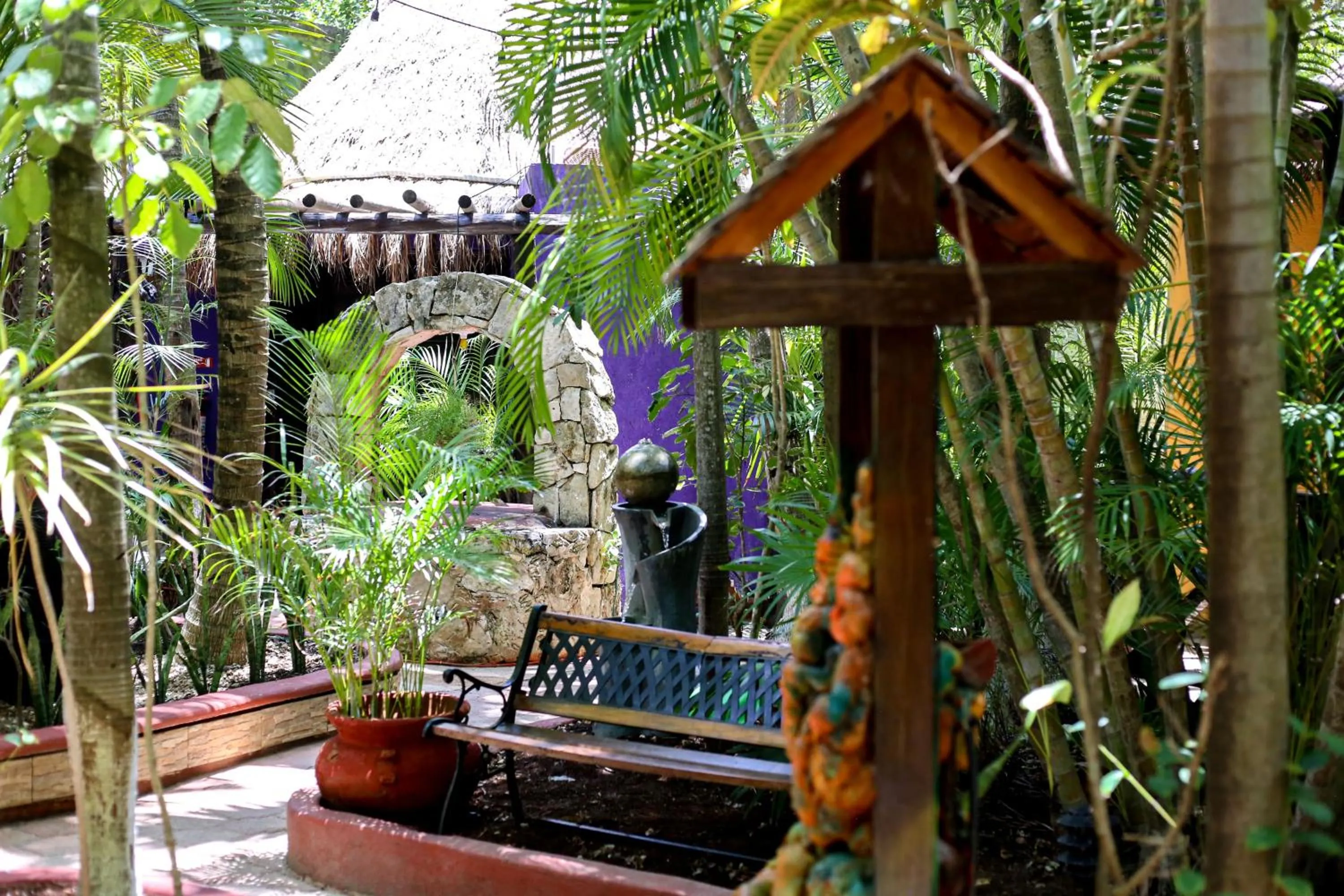 Patio in Cocos Cabañas Playa del Carmen Adults Only