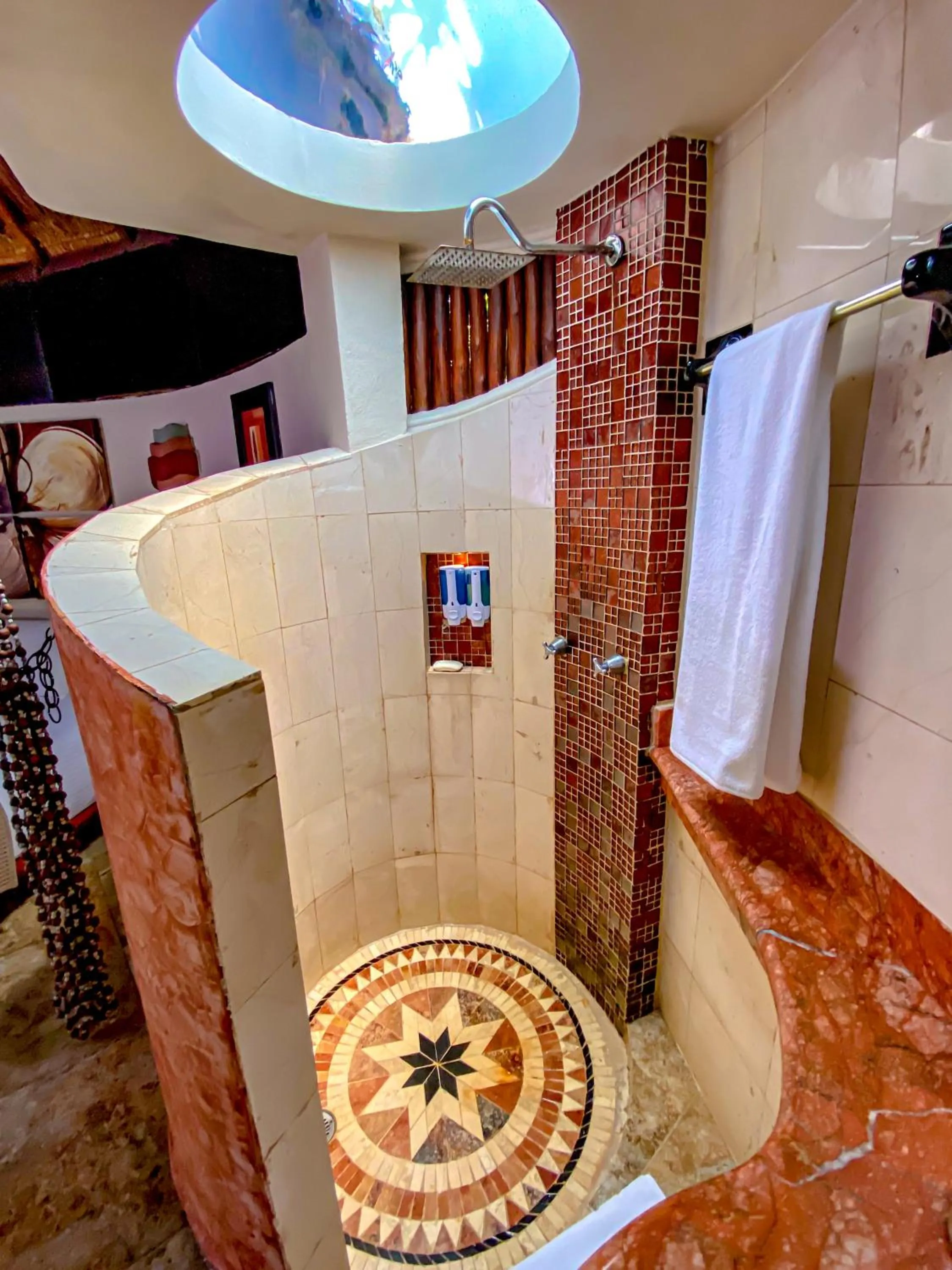 Shower in Cocos Cabañas Playa del Carmen Adults Only