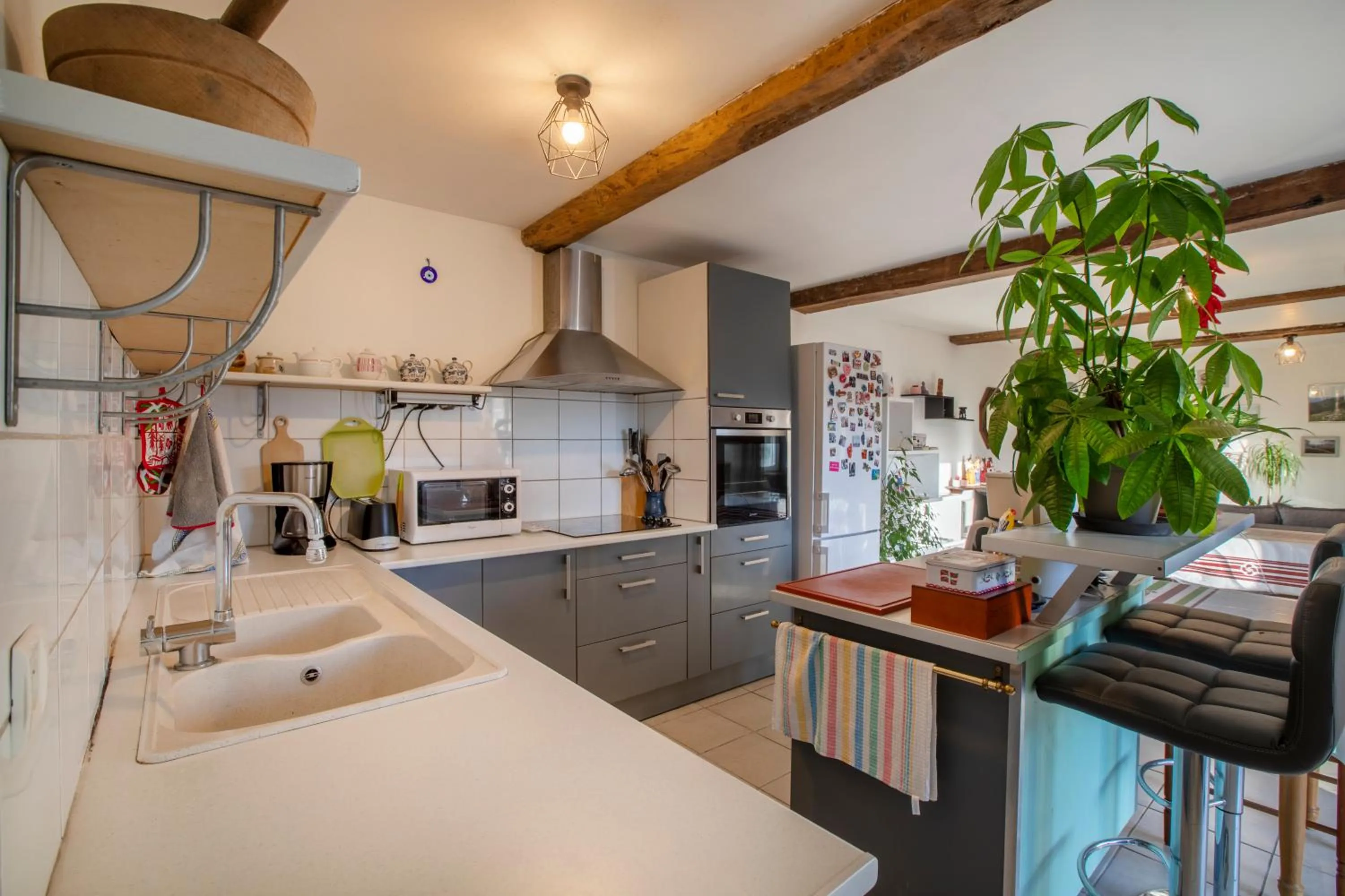 Kitchen or kitchenette in Chambres d'hôtes Chez Barbara