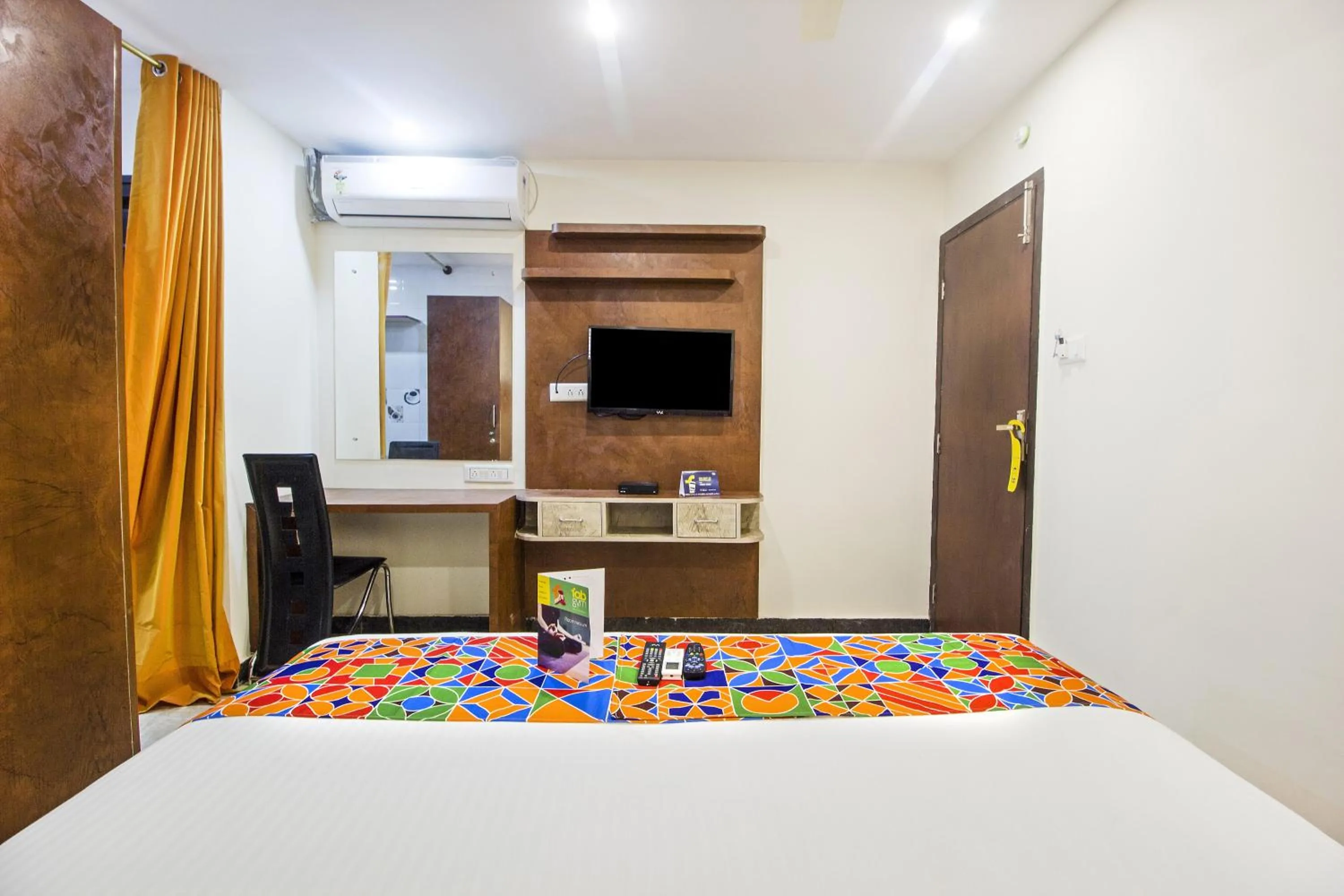 TV and multimedia, Bed in FabHotel Crown Suites - Nr Sony Signals