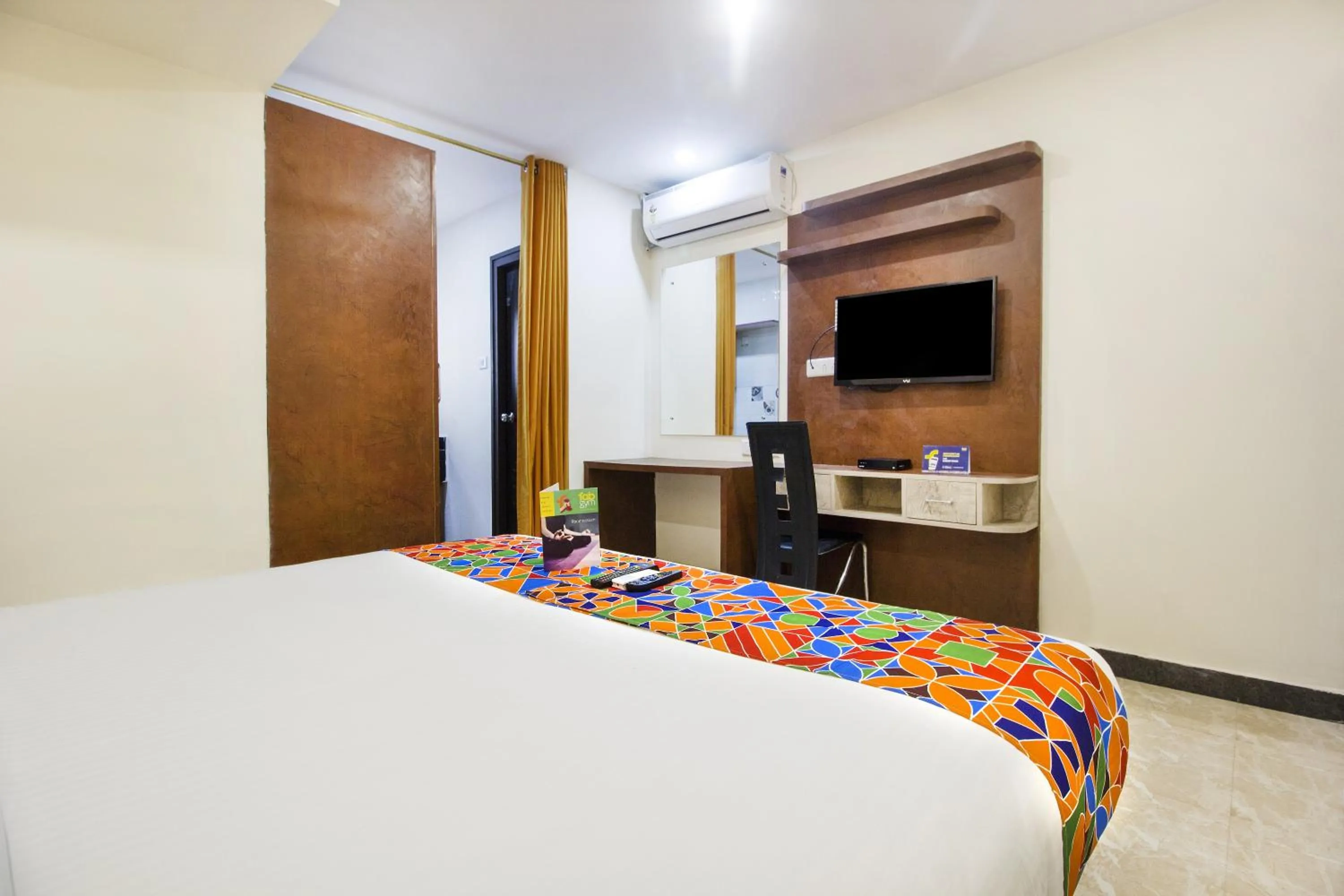 TV and multimedia, Bed in FabHotel Crown Suites - Nr Sony Signals