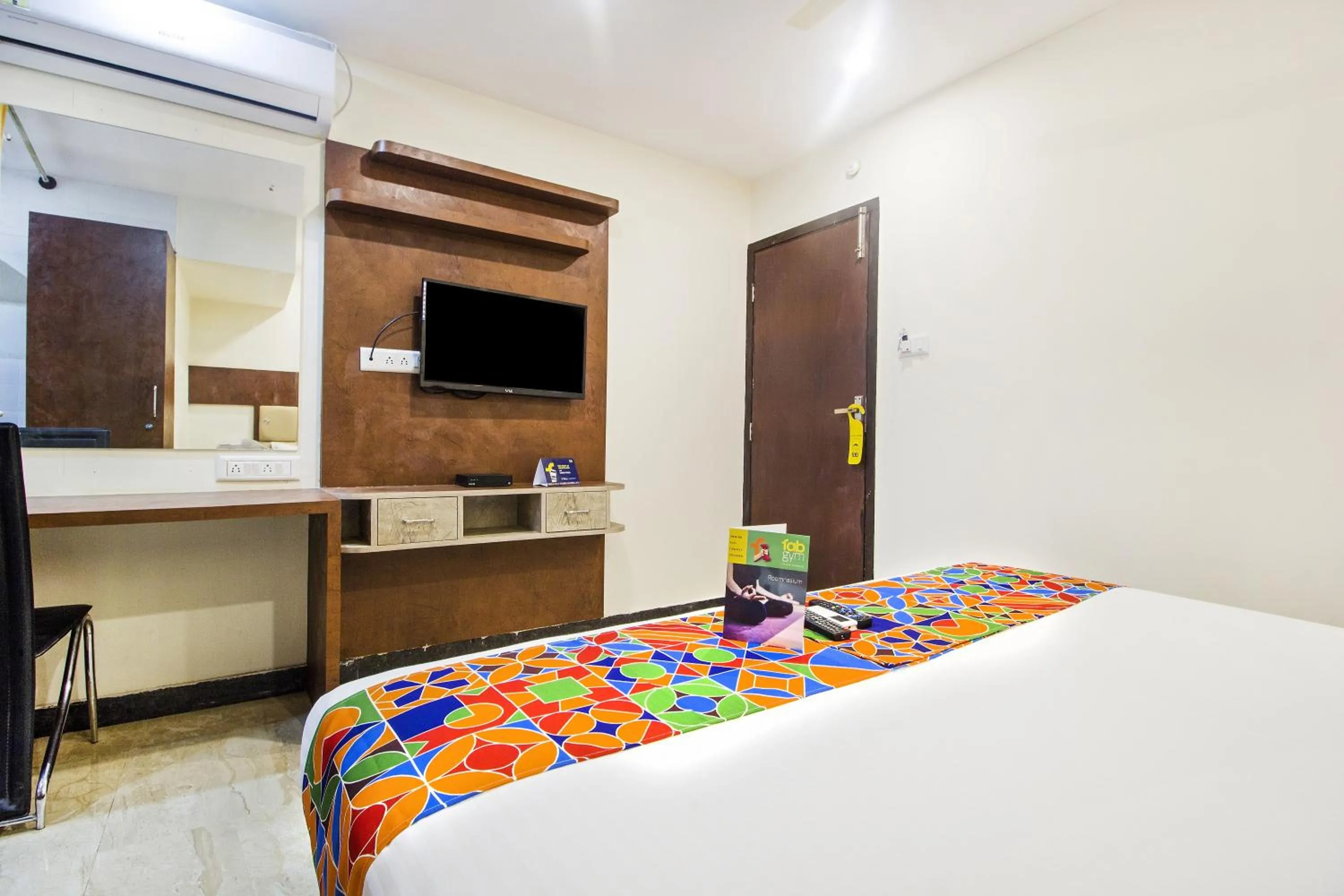 TV and multimedia, Bed in FabHotel Crown Suites - Nr Sony Signals