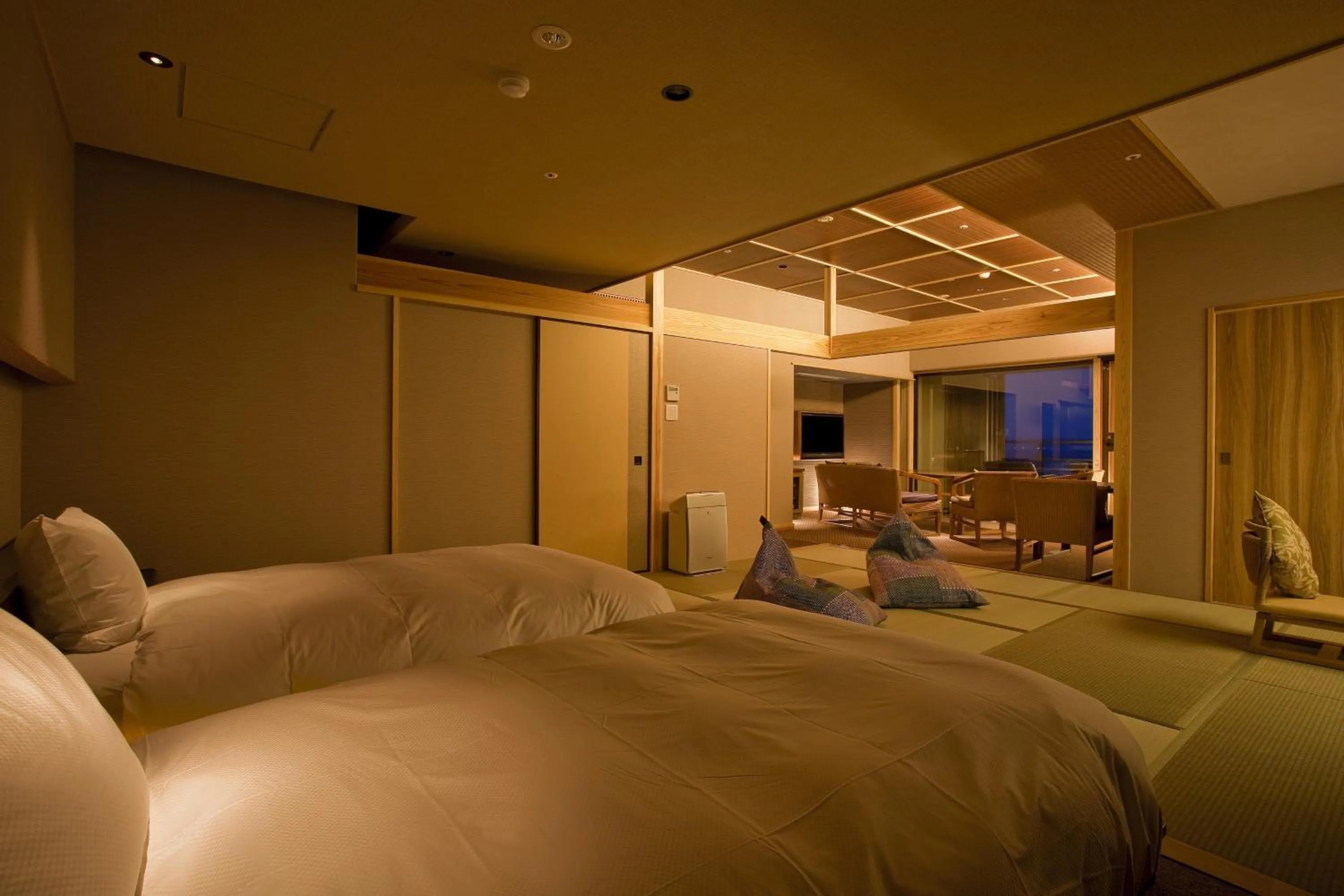 Bed in Hotel New Awaji