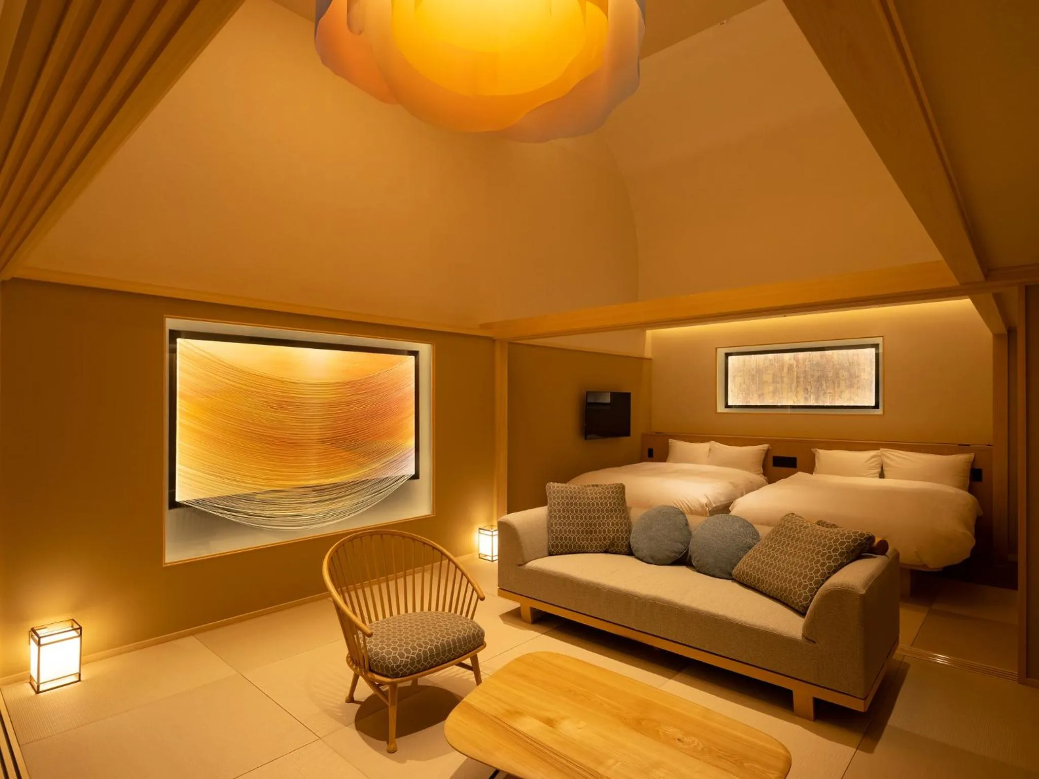 Photo of the whole room, Bed in Awaji Yumesenkei