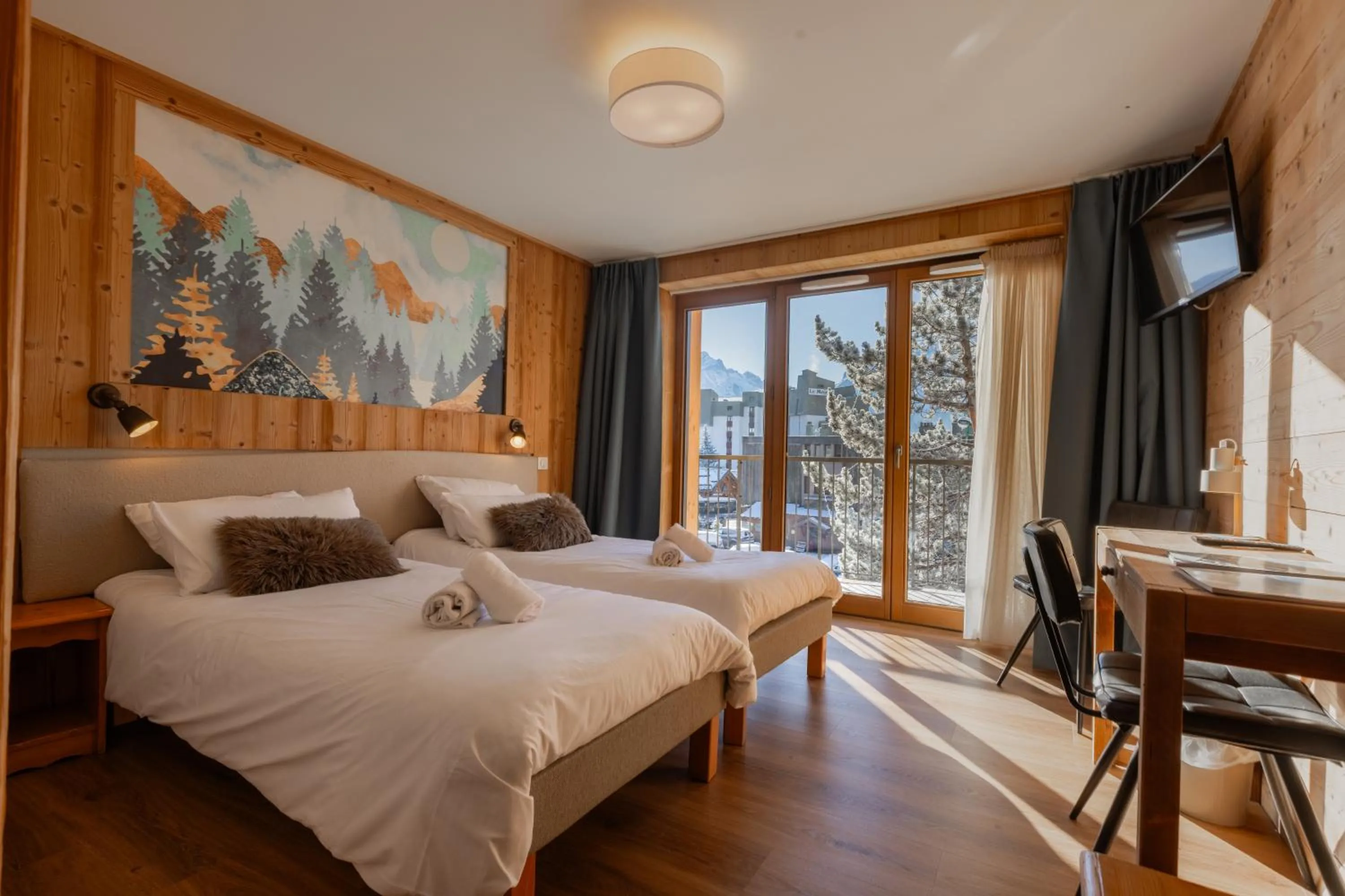 Bedroom, Bed in Hotel le Sherpa