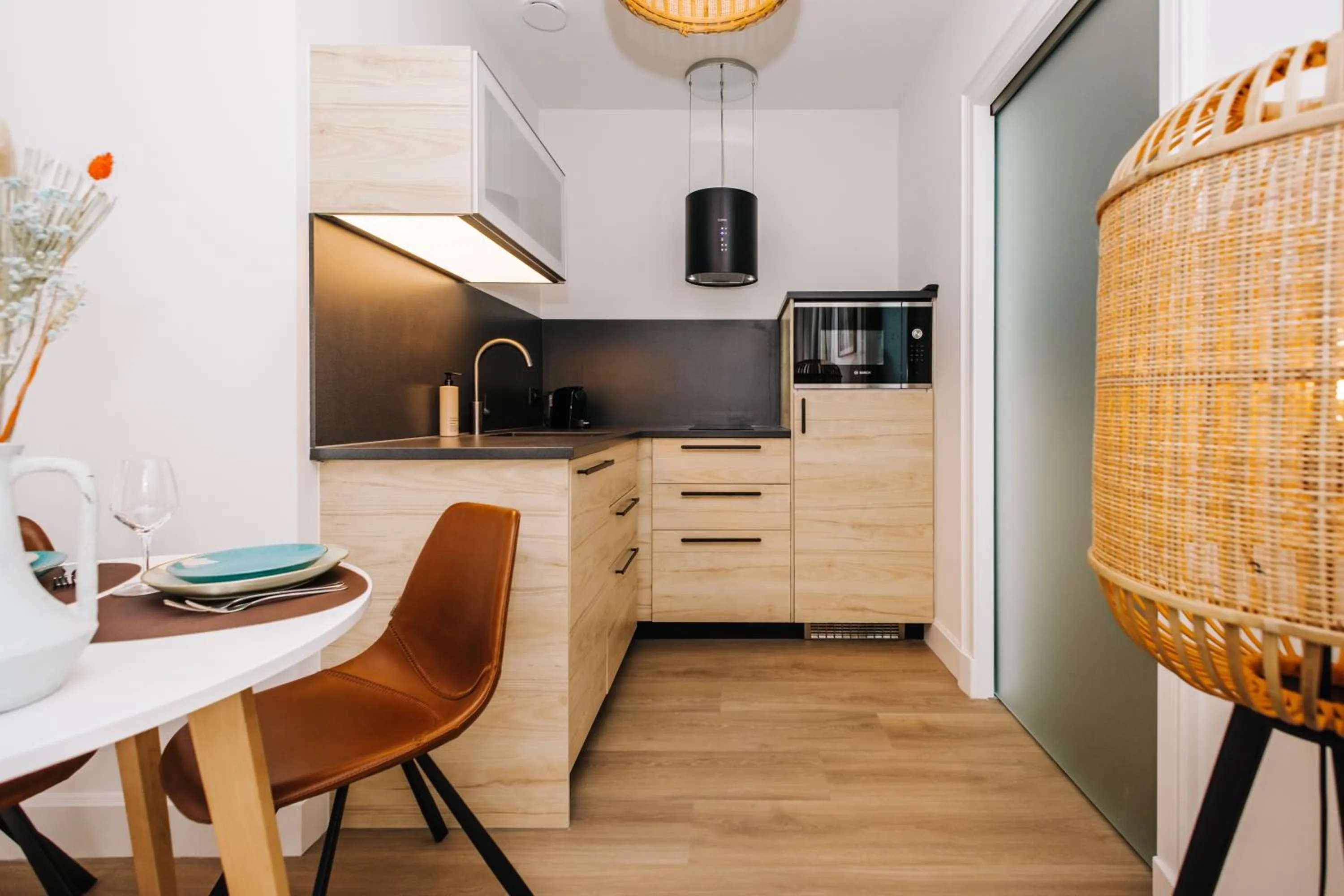 Kitchen or kitchenette in Boutique hotel Margretha