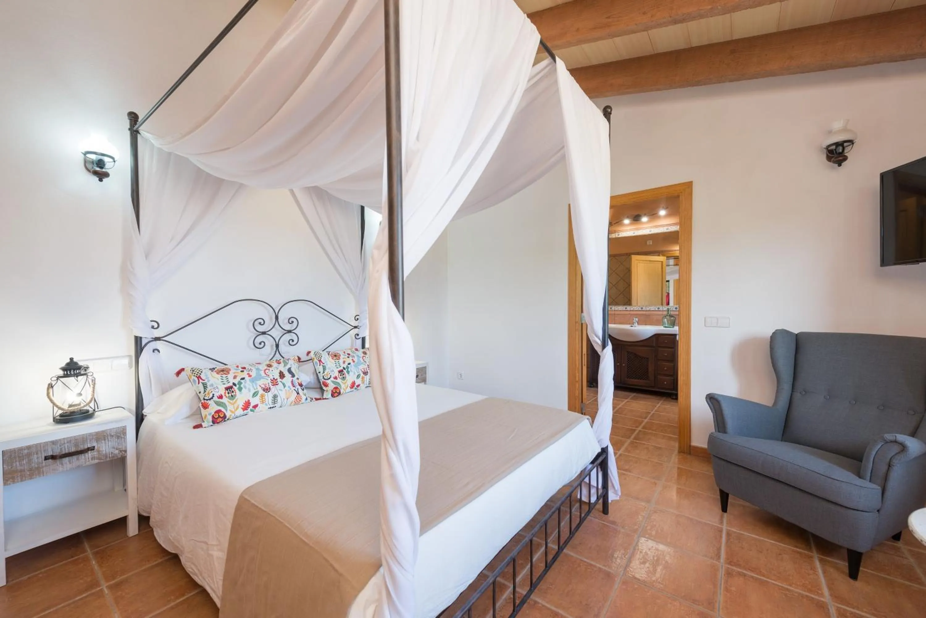 Bedroom, Bed in Finca - Agroturisme Sa Parellada