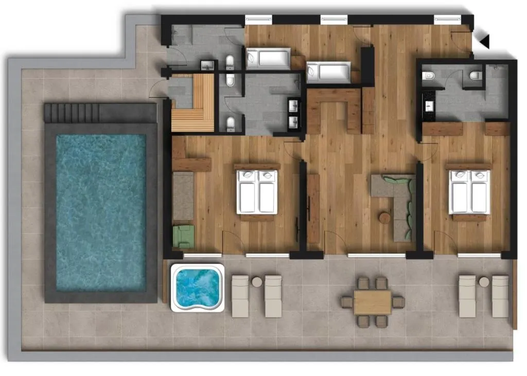 Floor plan in Tratterhof Mountain Sky Hotel