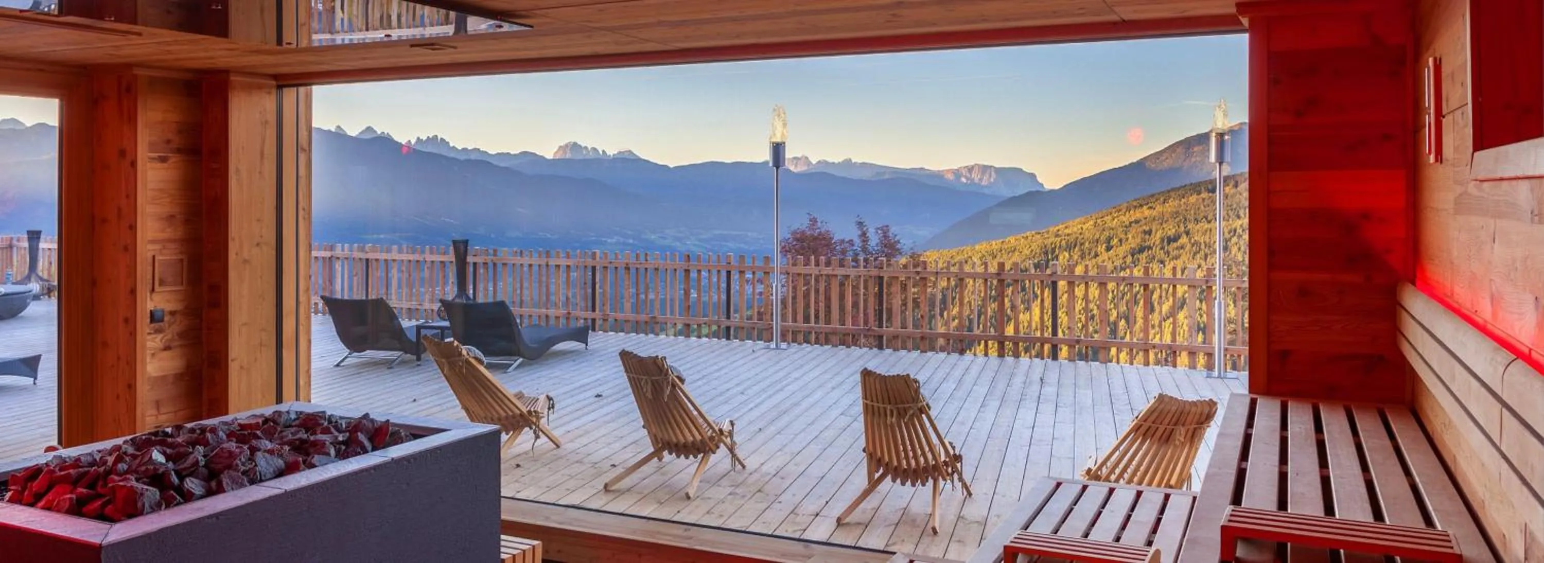 Sauna in Tratterhof Mountain Sky Hotel