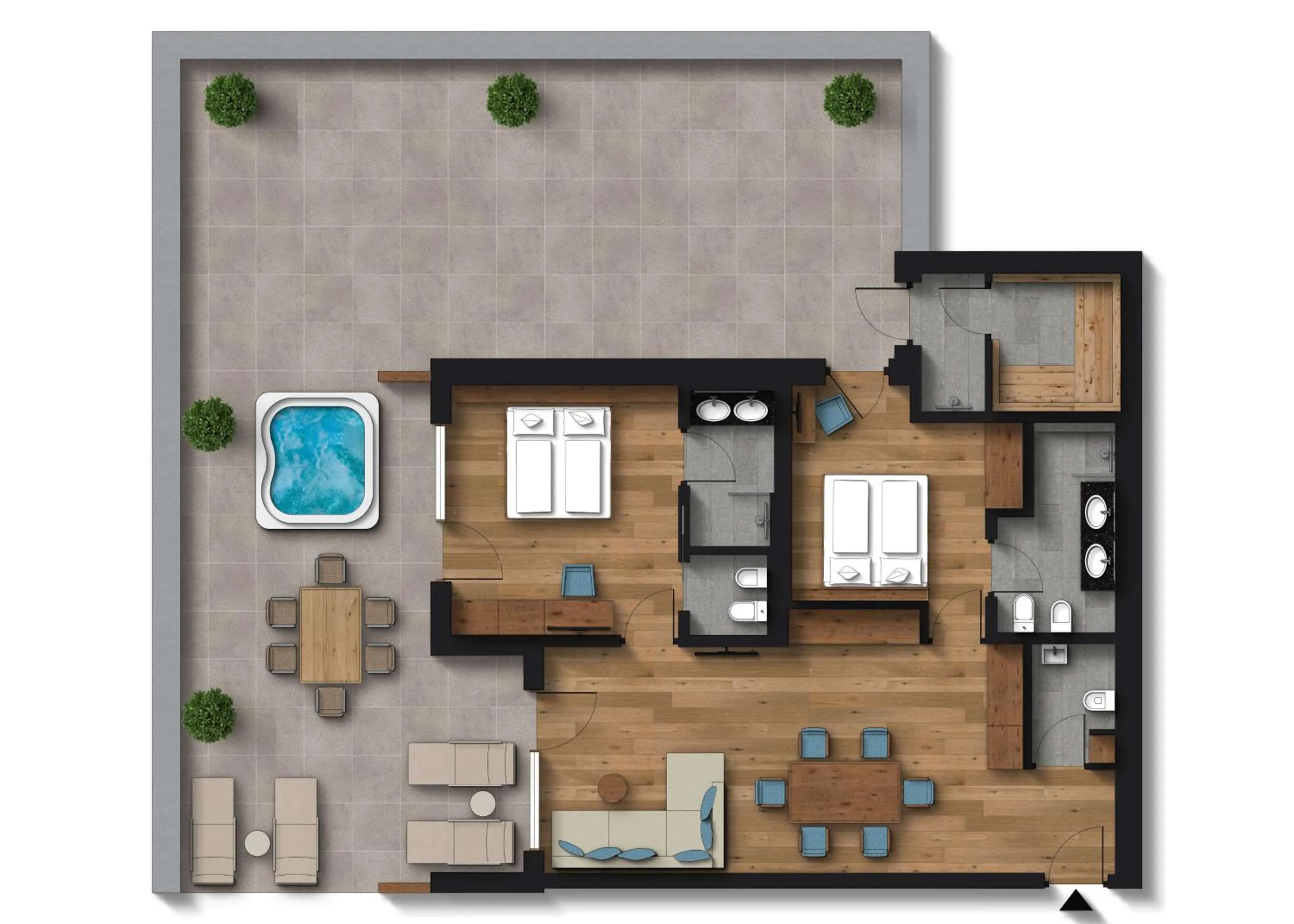 Floor plan in Tratterhof Mountain Sky Hotel