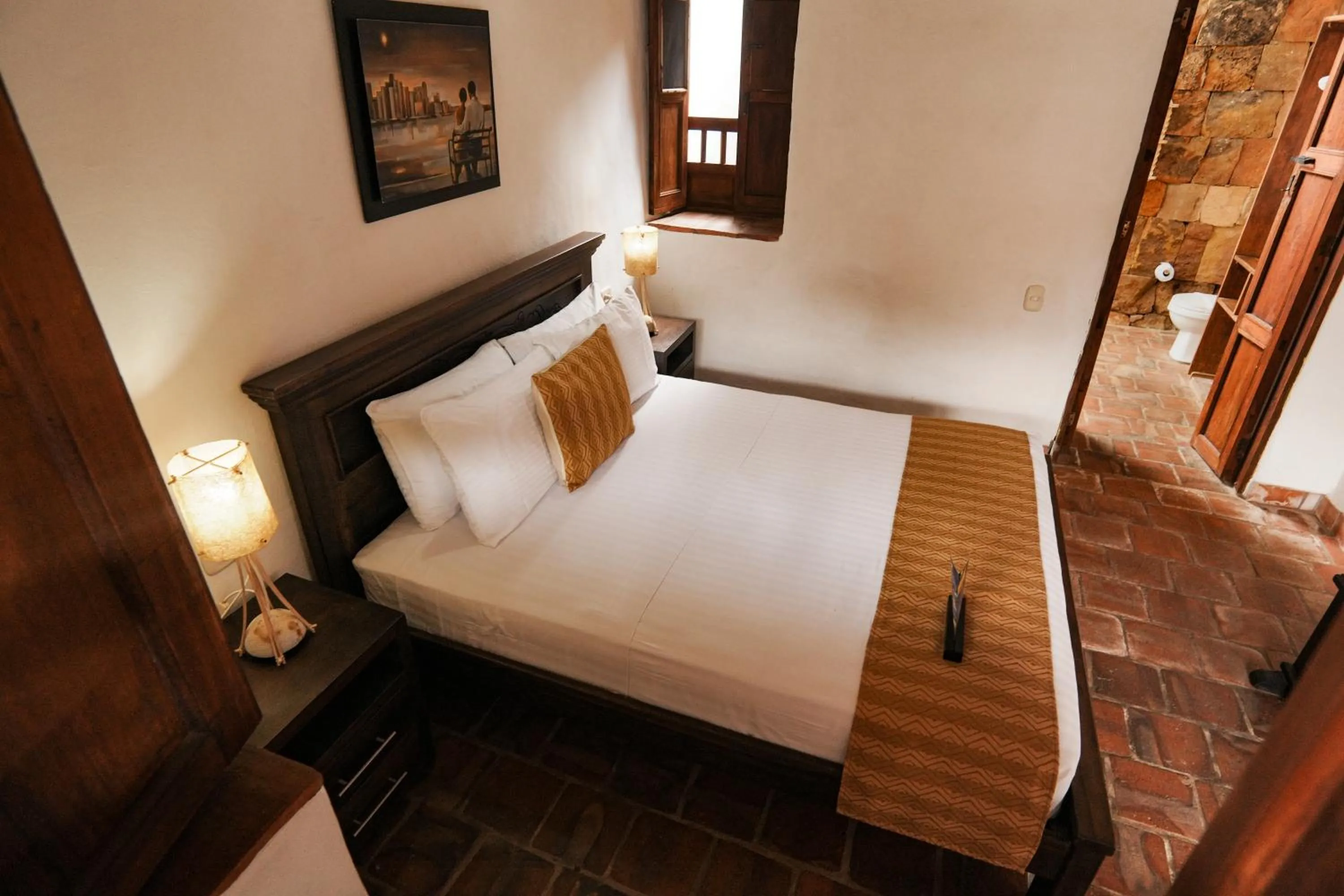 Decorative detail, Bed in Hotel Finca Buenos Aires Barichara