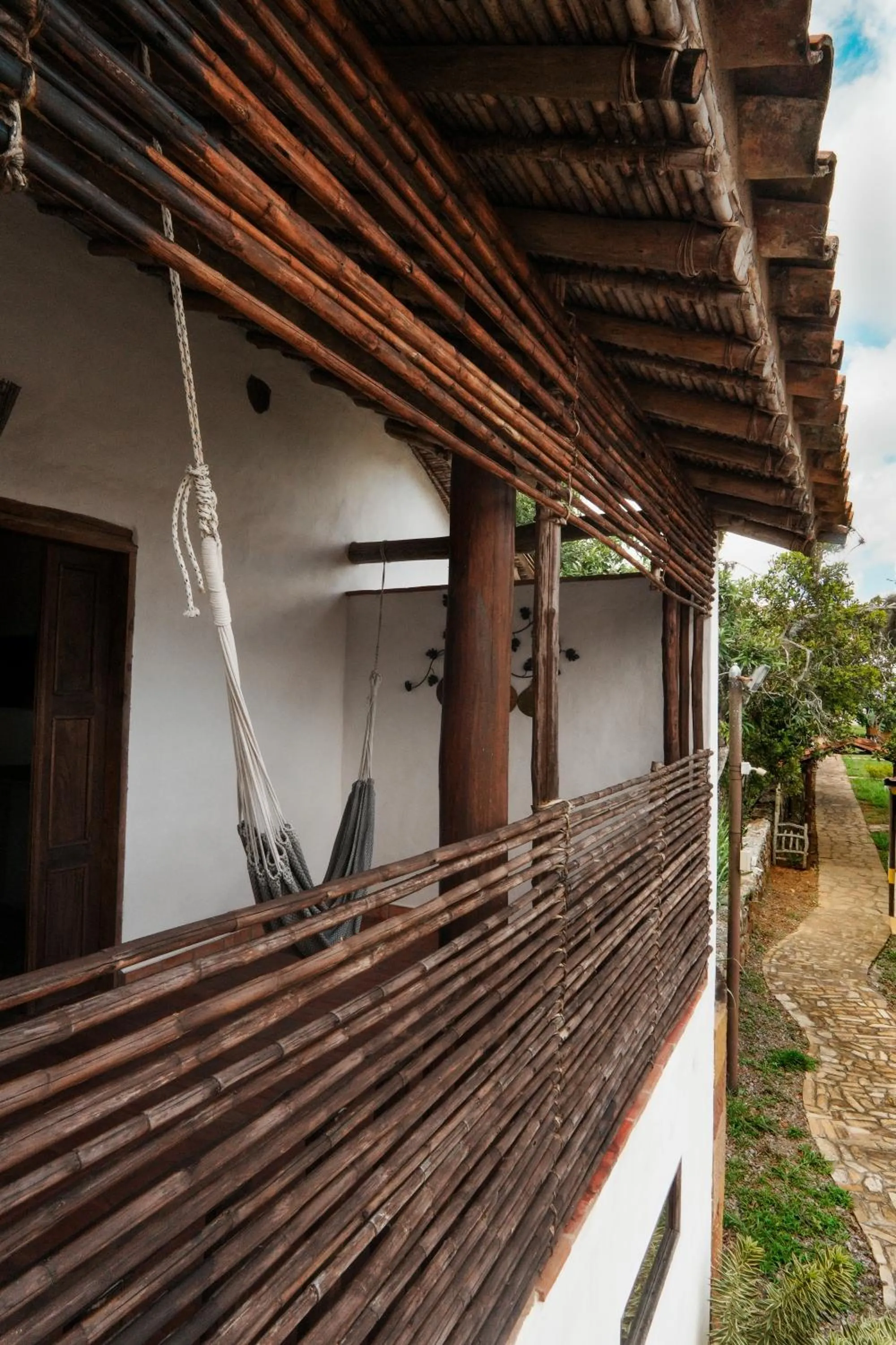 Balcony/Terrace in Hotel Finca Buenos Aires Barichara