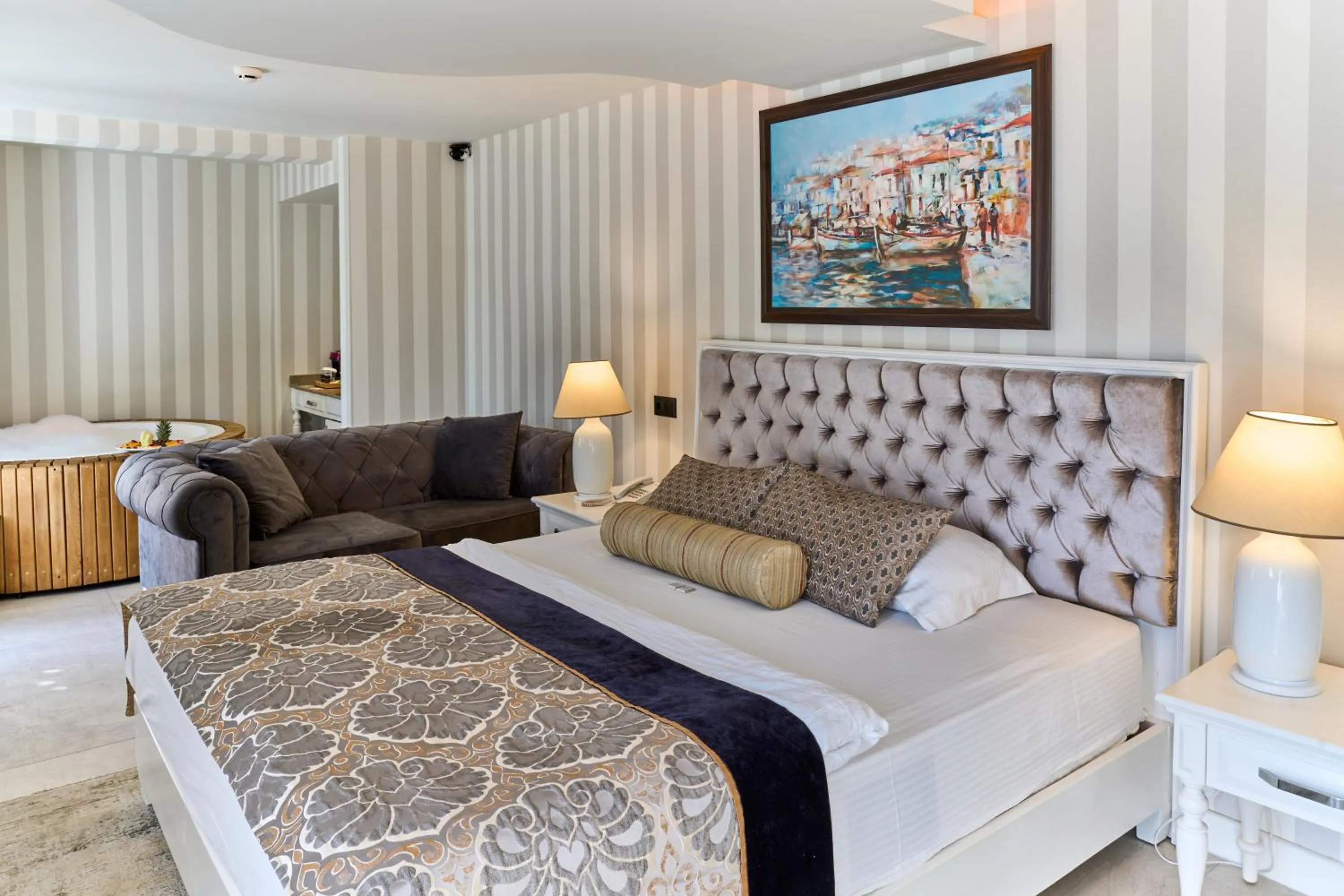 Bed in Salonika Suites