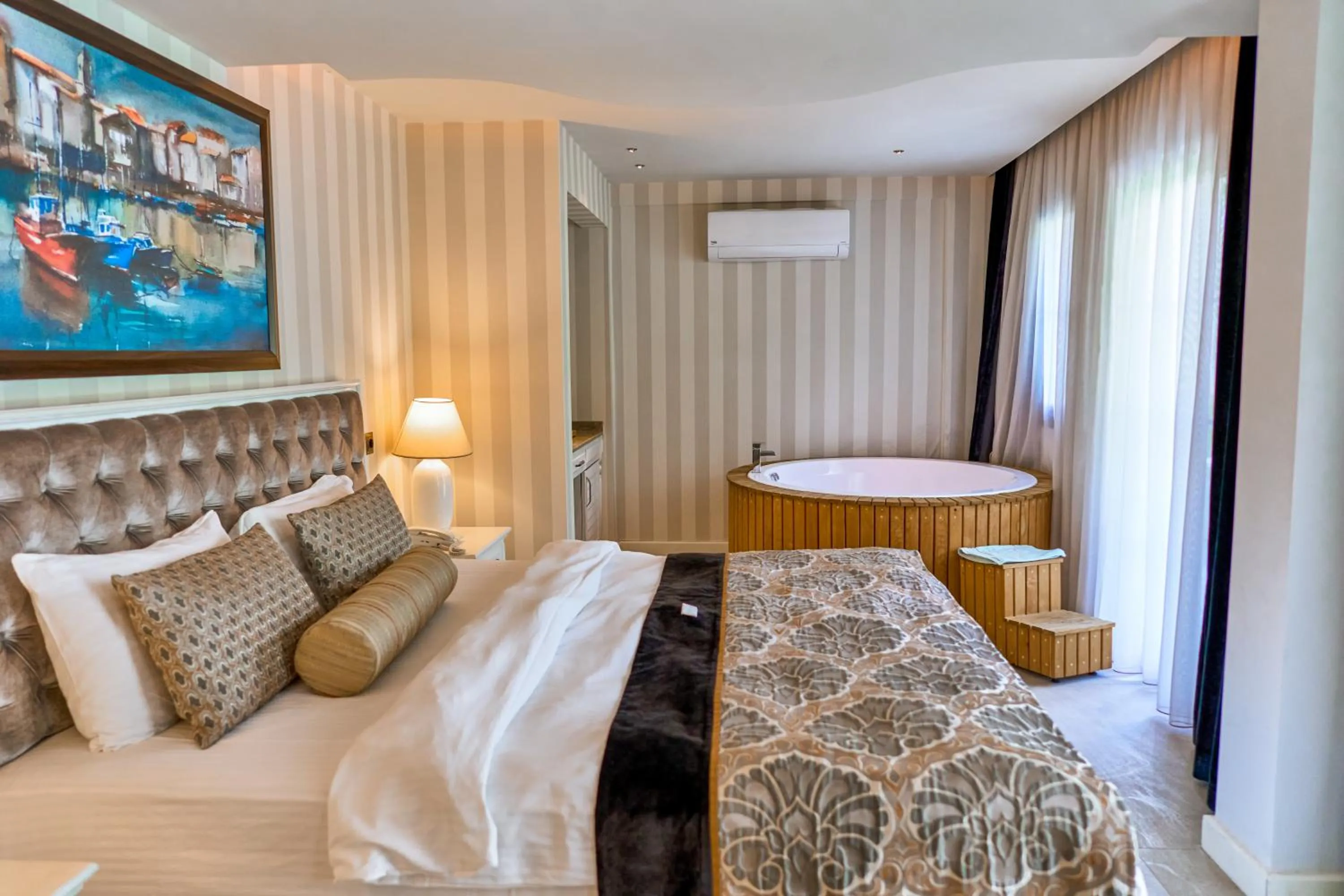 Bed in Salonika Suites