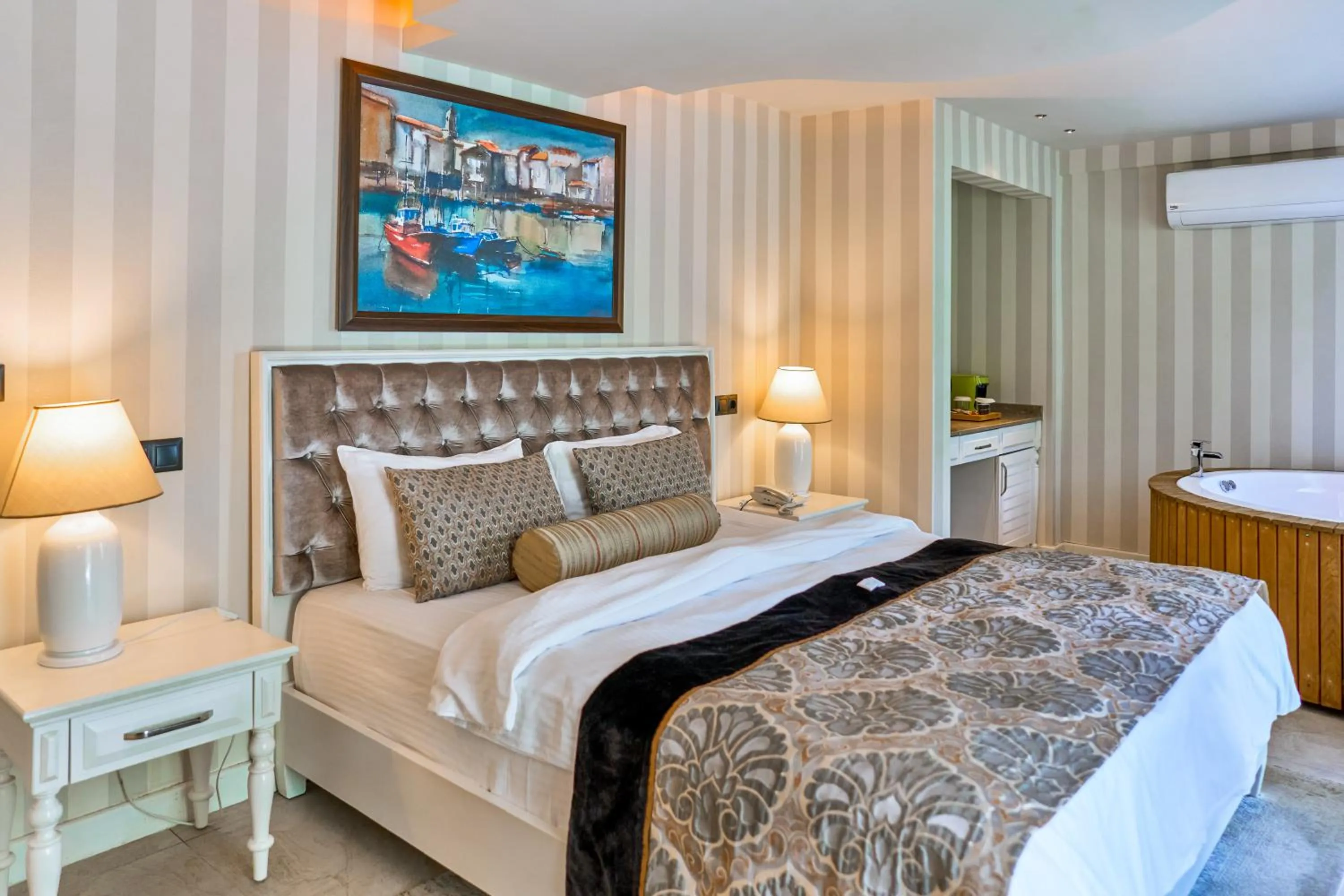 Bed in Salonika Suites