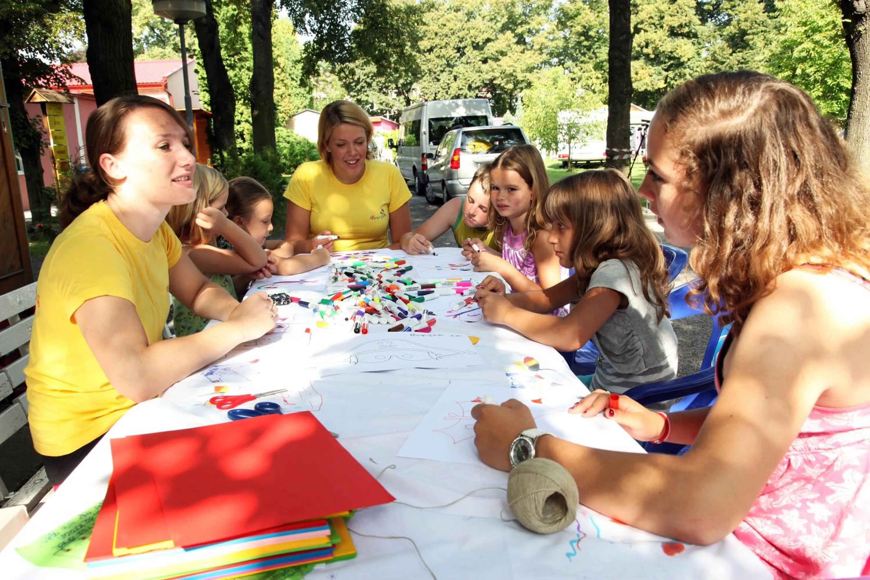 Children play ground in Camping Sokol Praha
