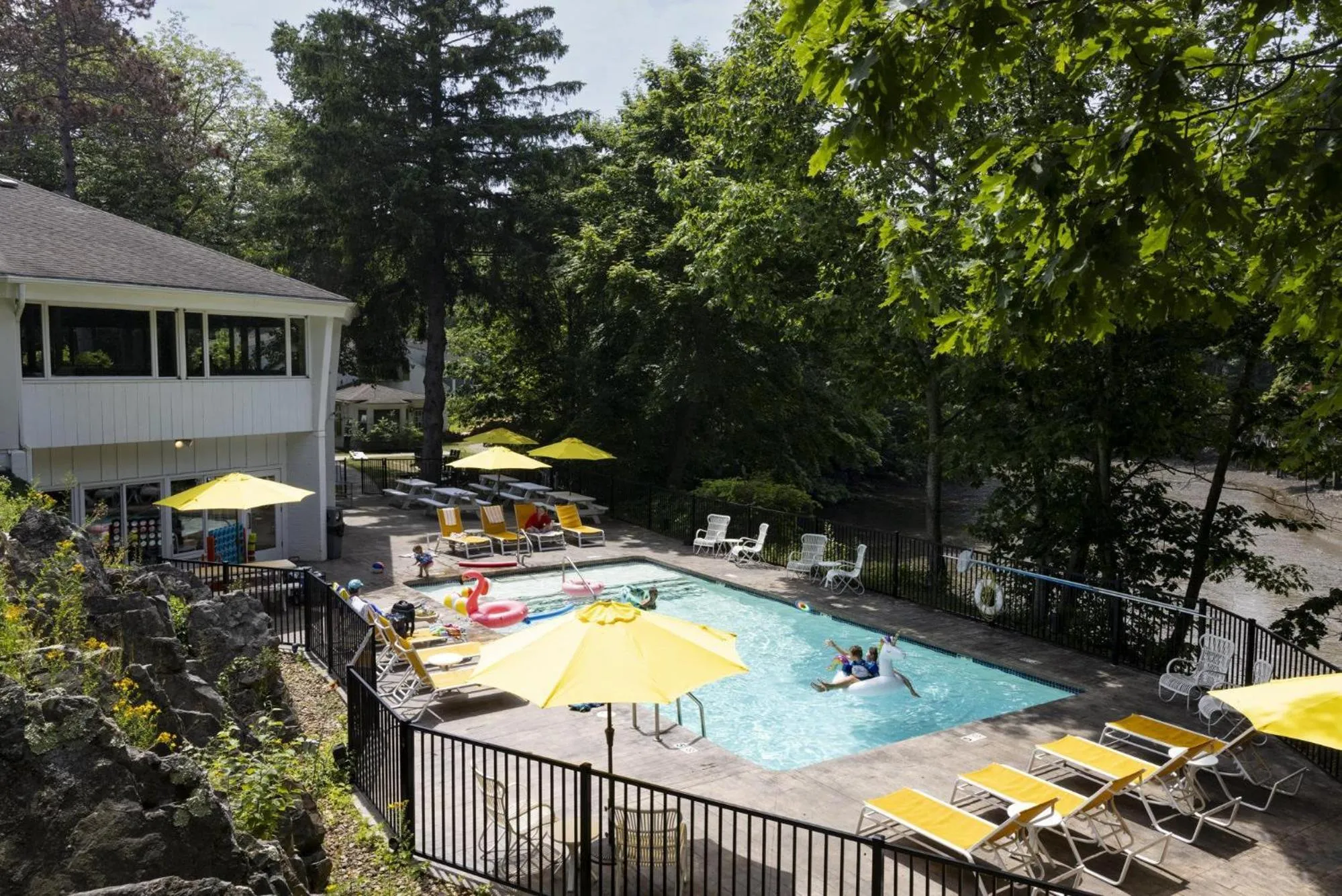 Pool view in The Lodge on the Cove