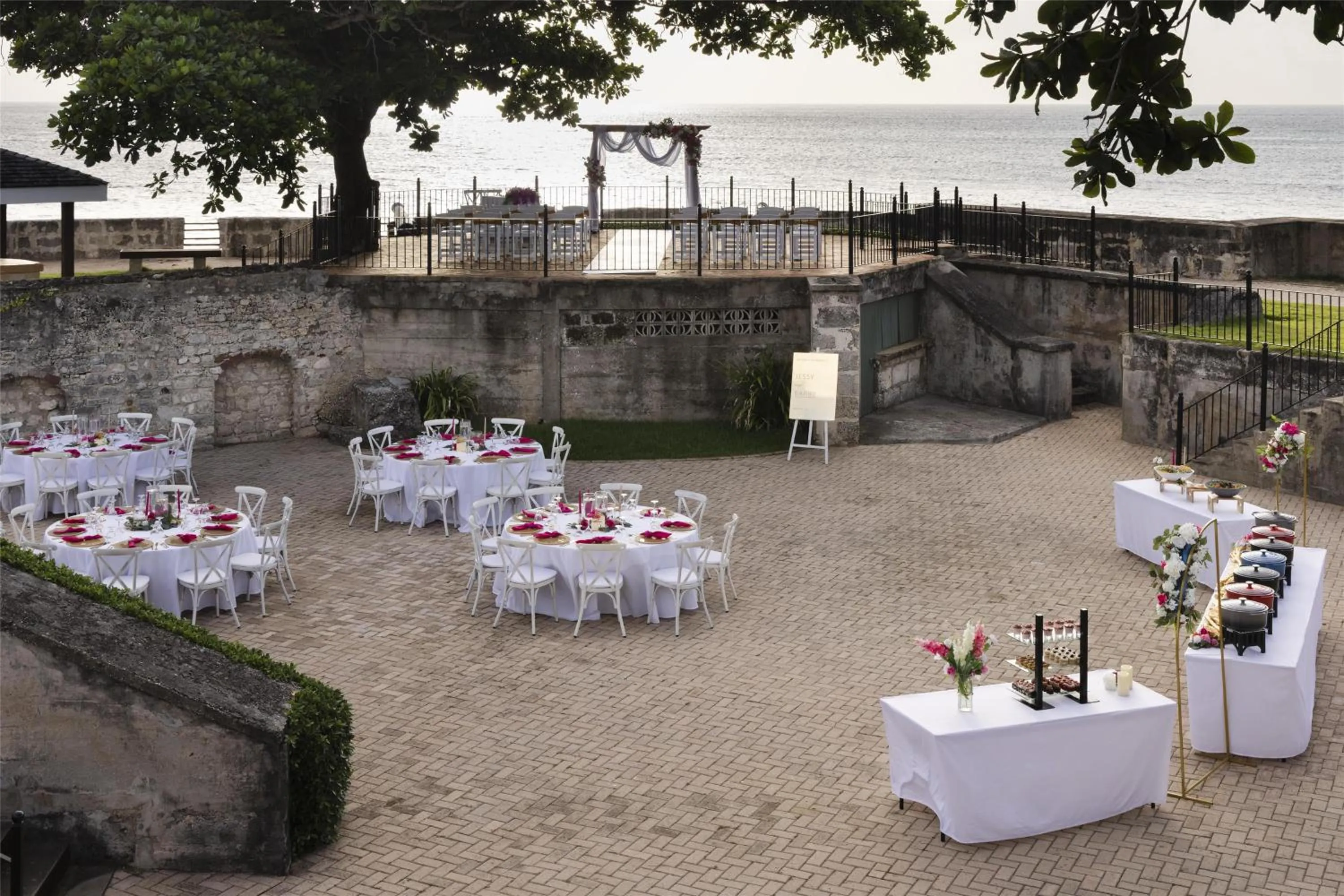 Inner courtyard view in Hilton Barbados Resort