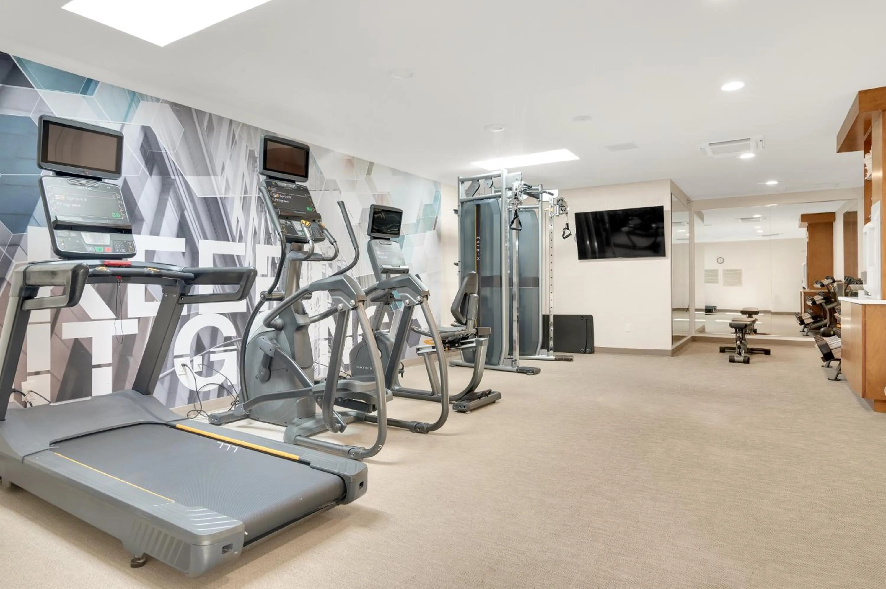Fitness centre/facilities in SpringHill Suites by Marriott Freeport Brunswick