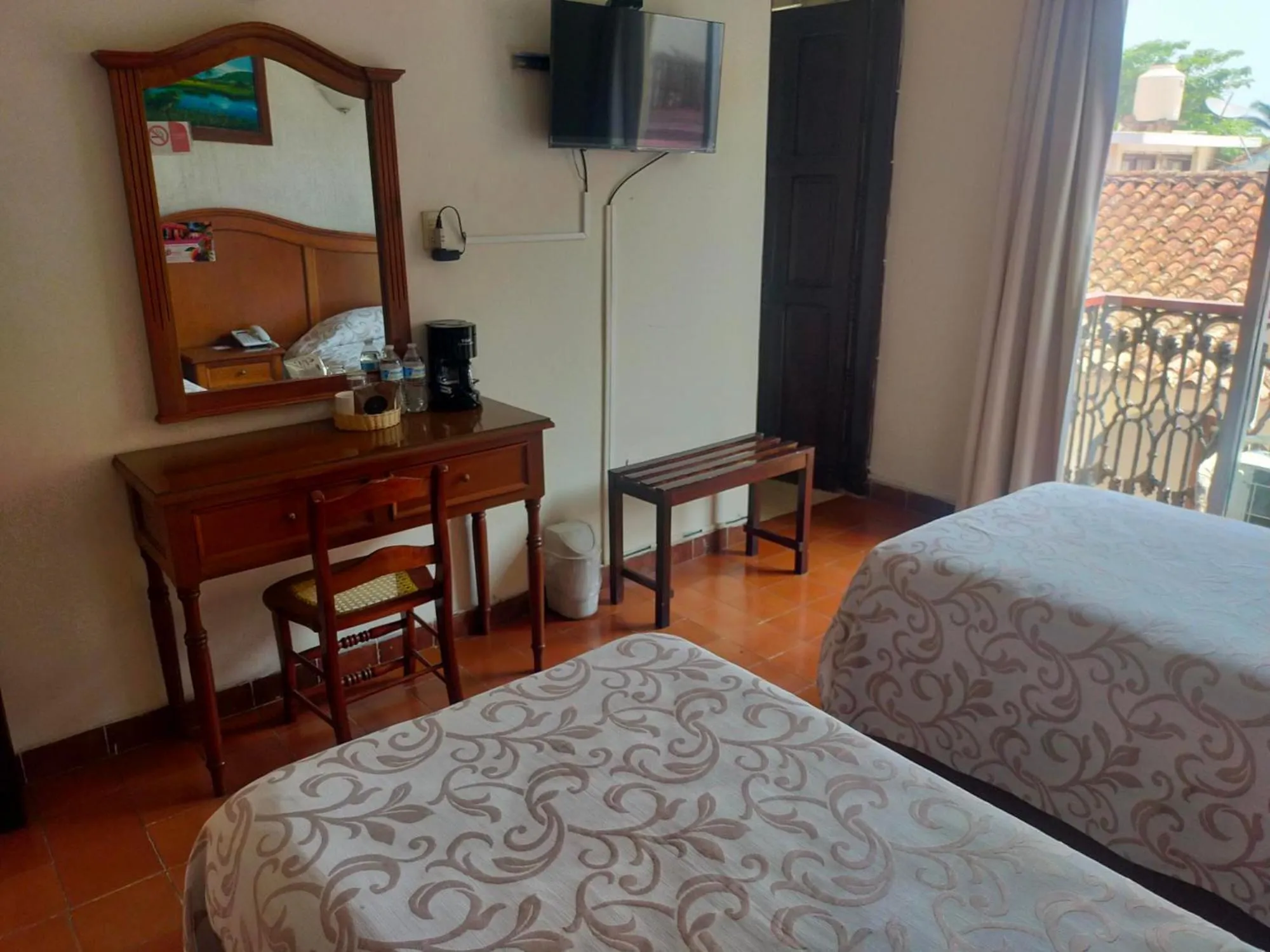 Bed in Hotel Posada Doña Lala