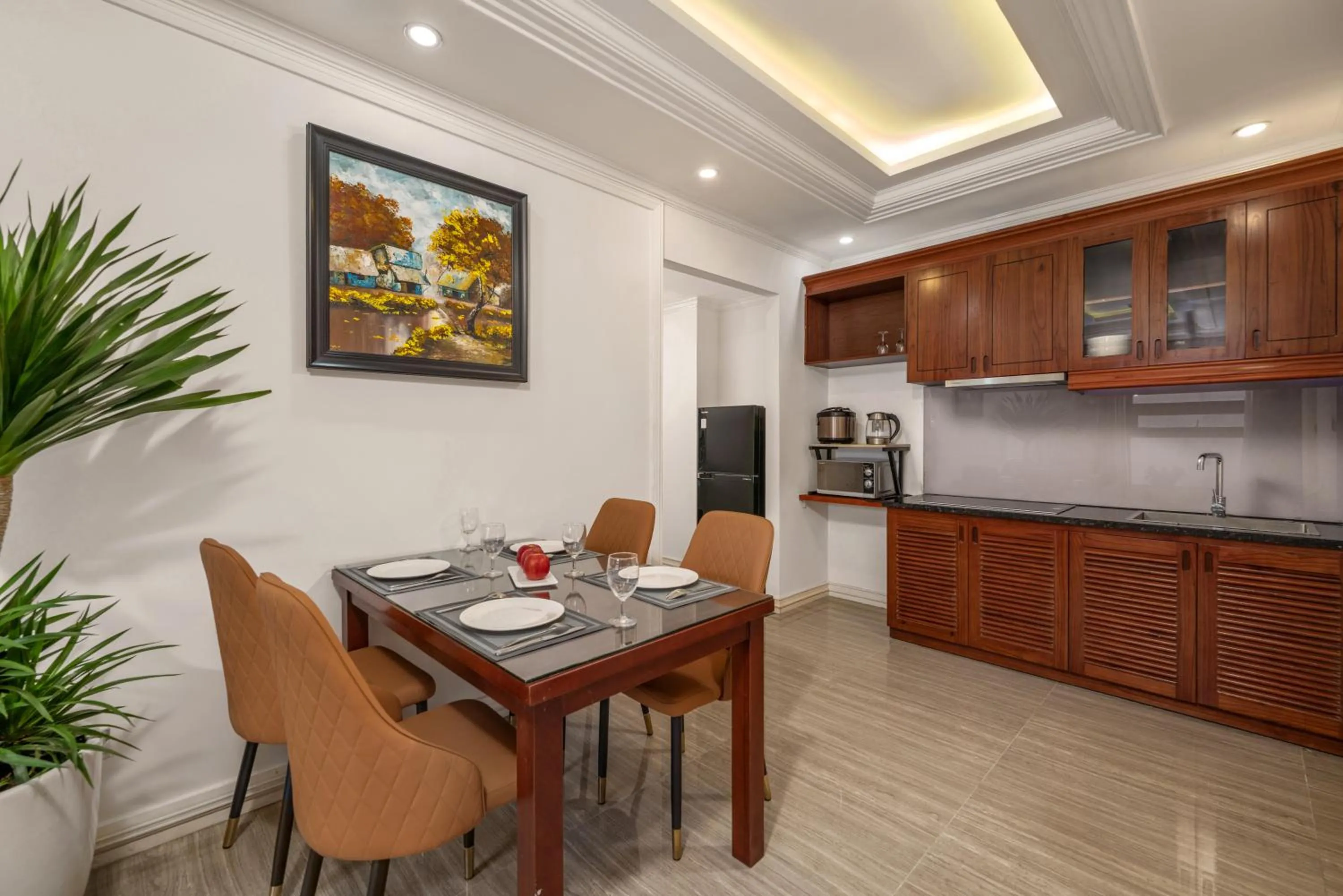 Kitchen or kitchenette in Rung Huong Apartment