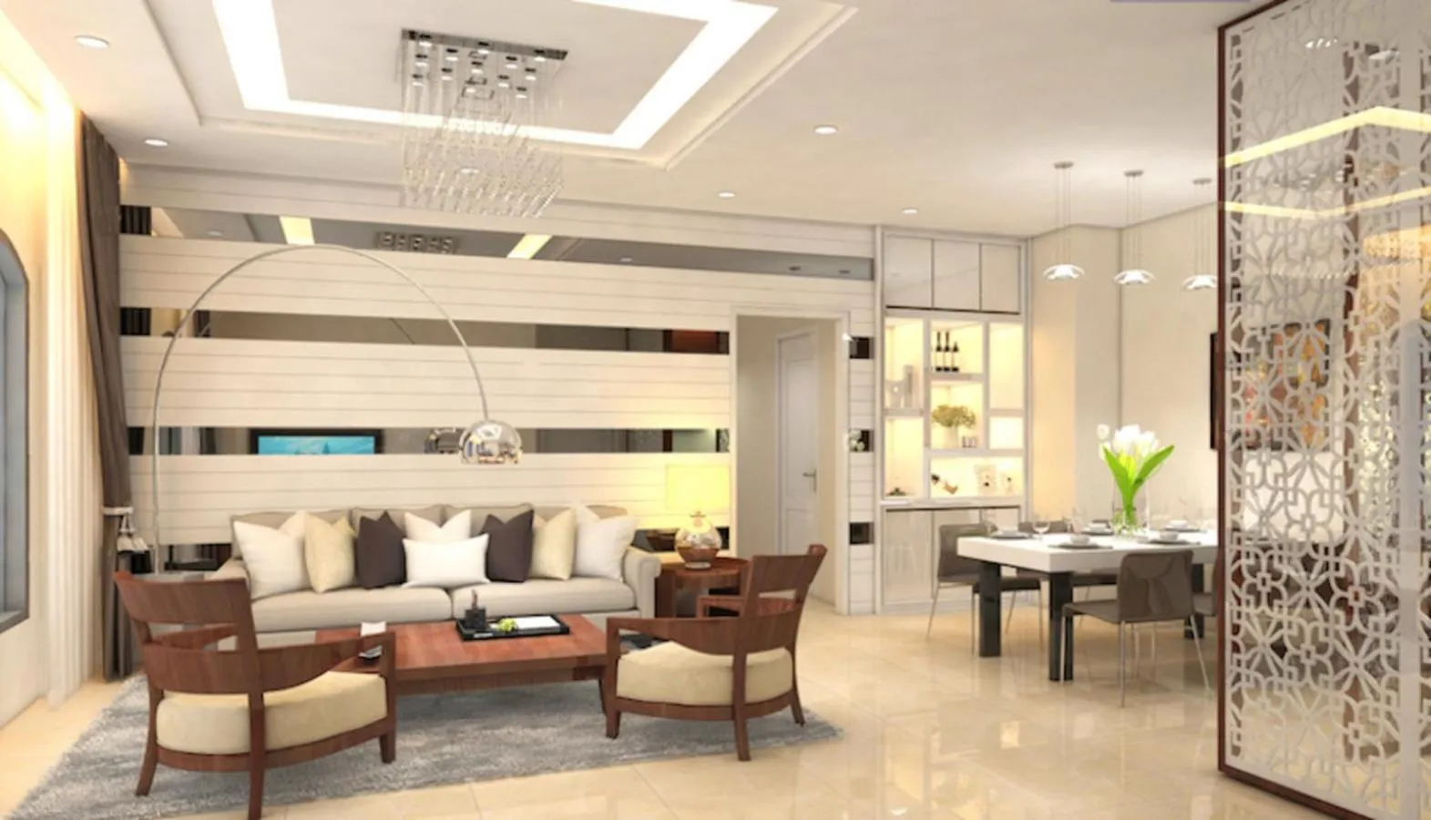 Living room in Rung Huong Apartment