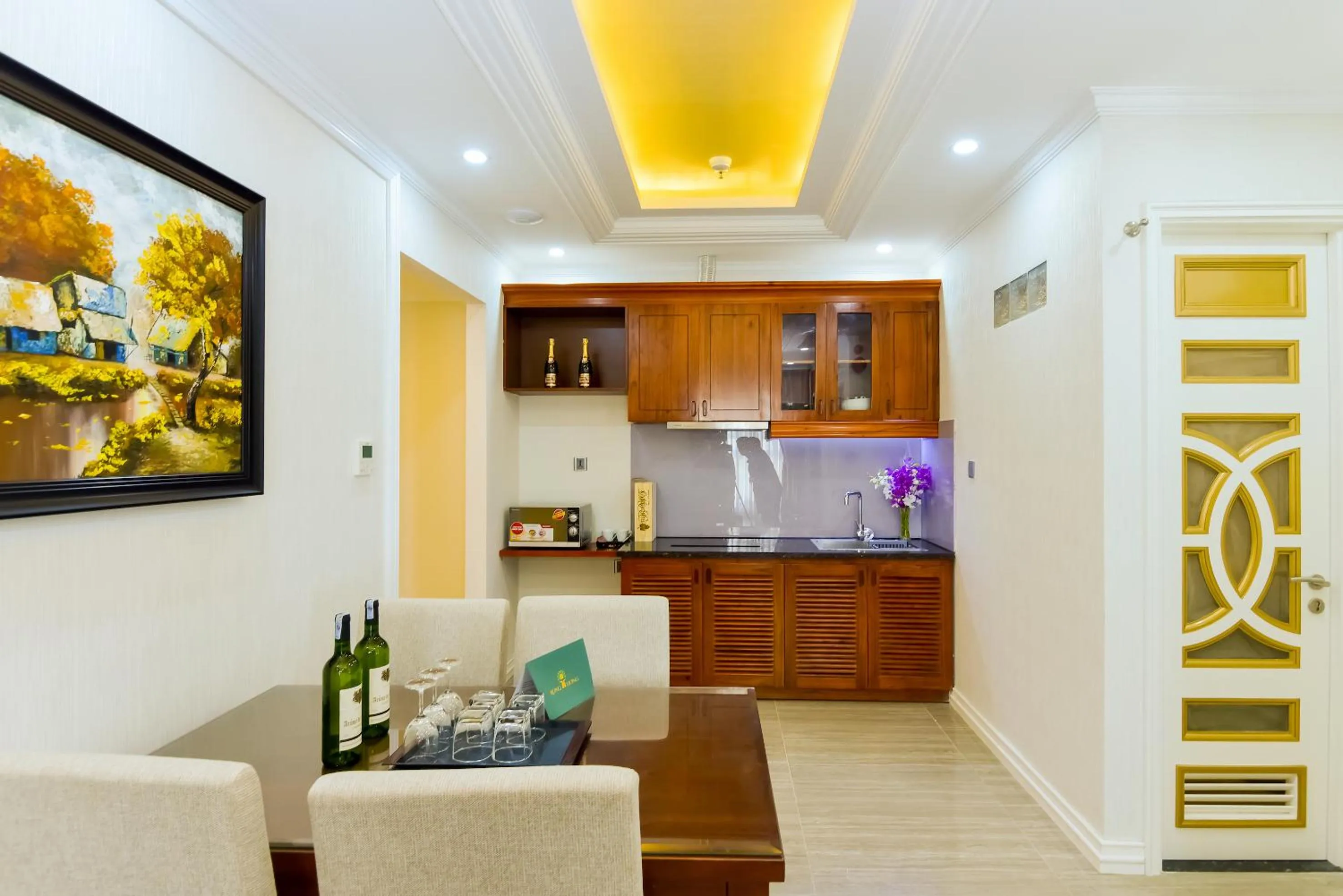 Kitchen or kitchenette in Rung Huong Apartment