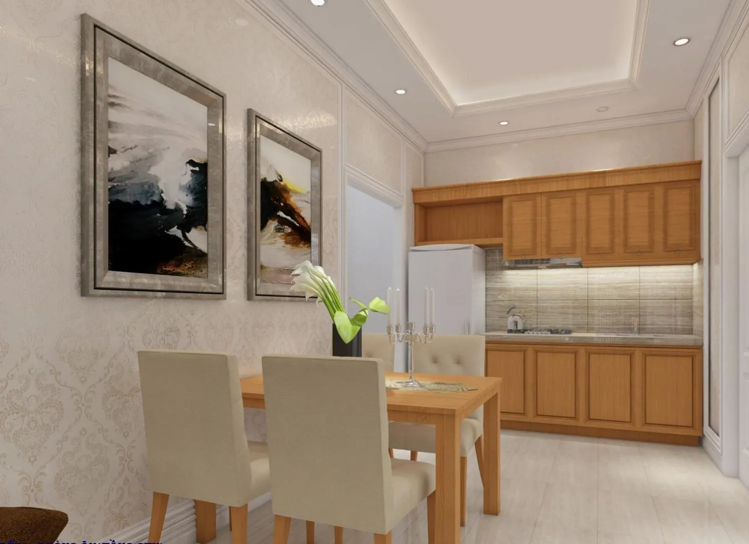 Kitchen or kitchenette in Rung Huong Apartment