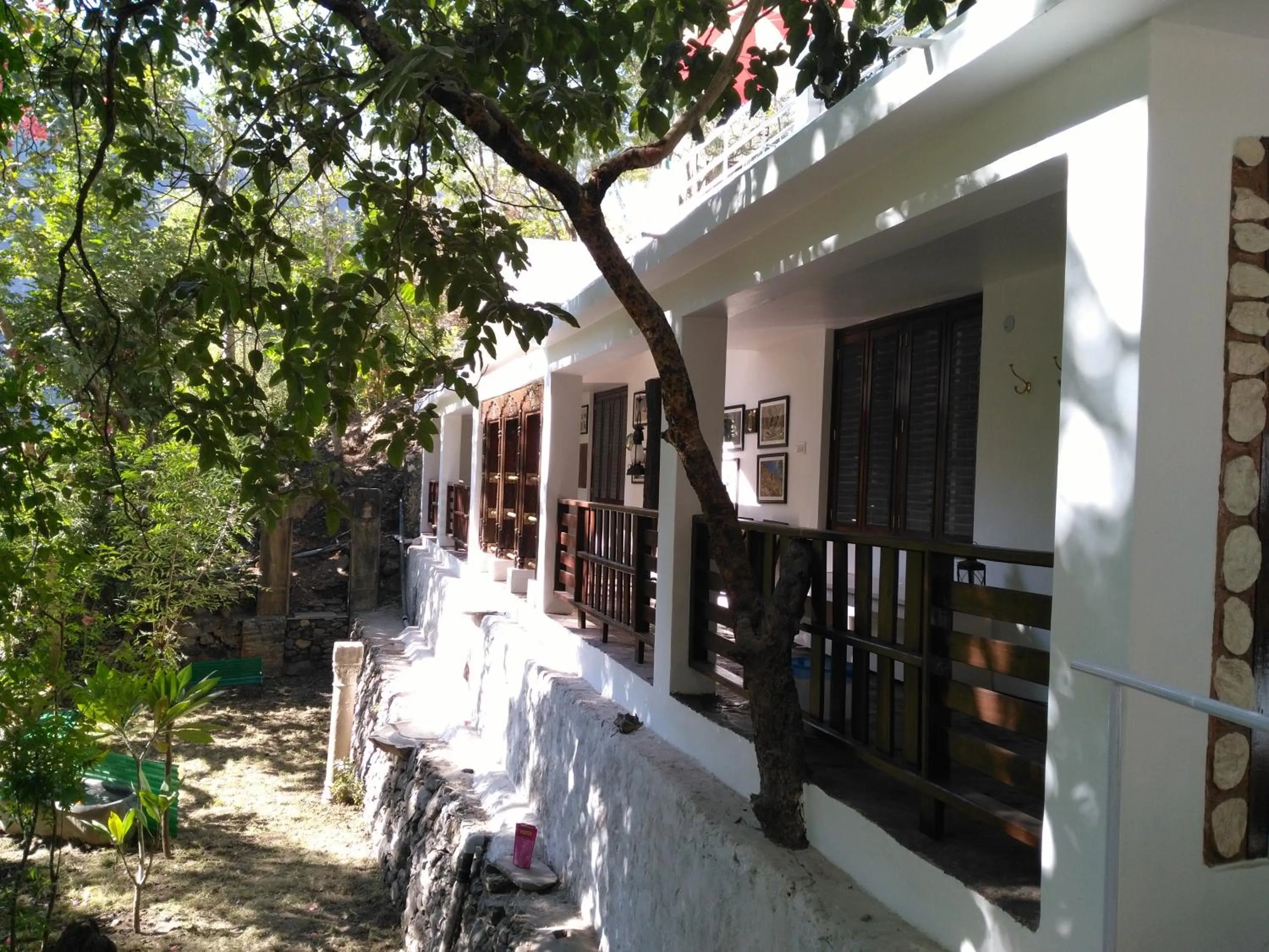 Patio in Samira's Birds & Butterflies Park-Spashram Ganga Beach Retreat