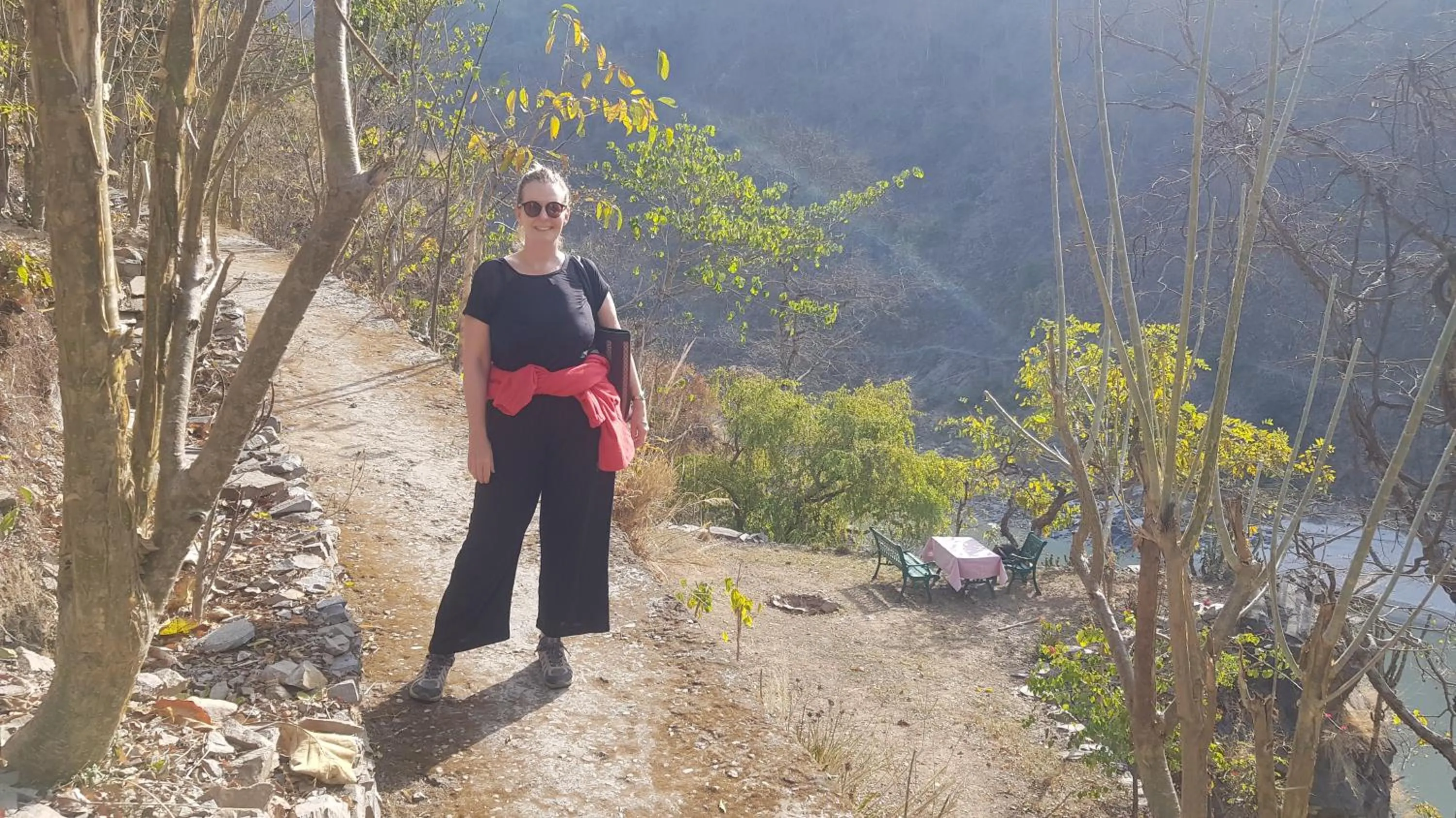 Hiking in Samira's Birds & Butterflies Park-Spashram Ganga Beach Retreat