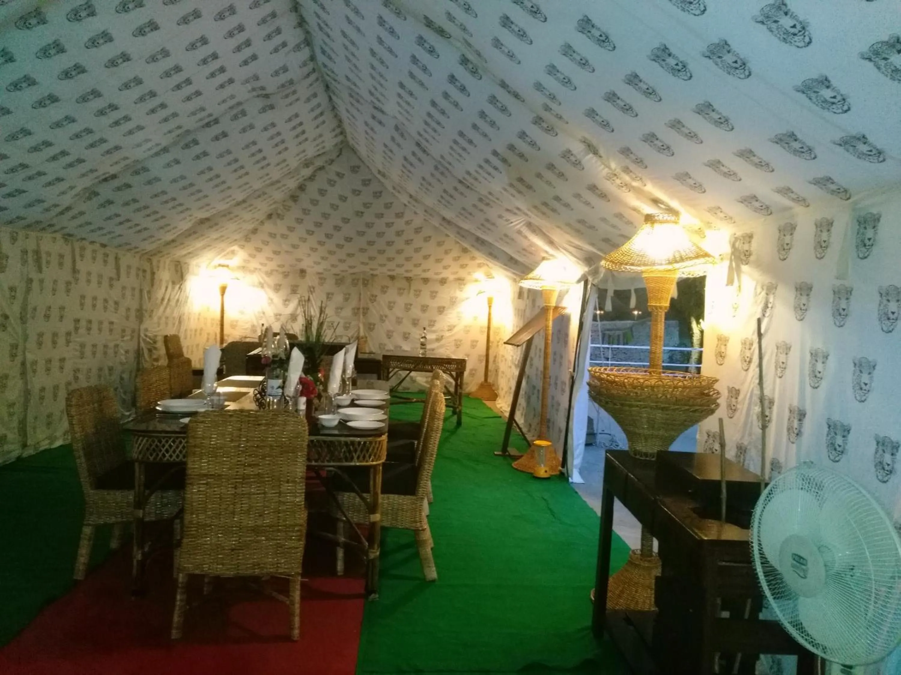 Dining area in Samira's Birds & Butterflies Park-Spashram Ganga Beach Retreat