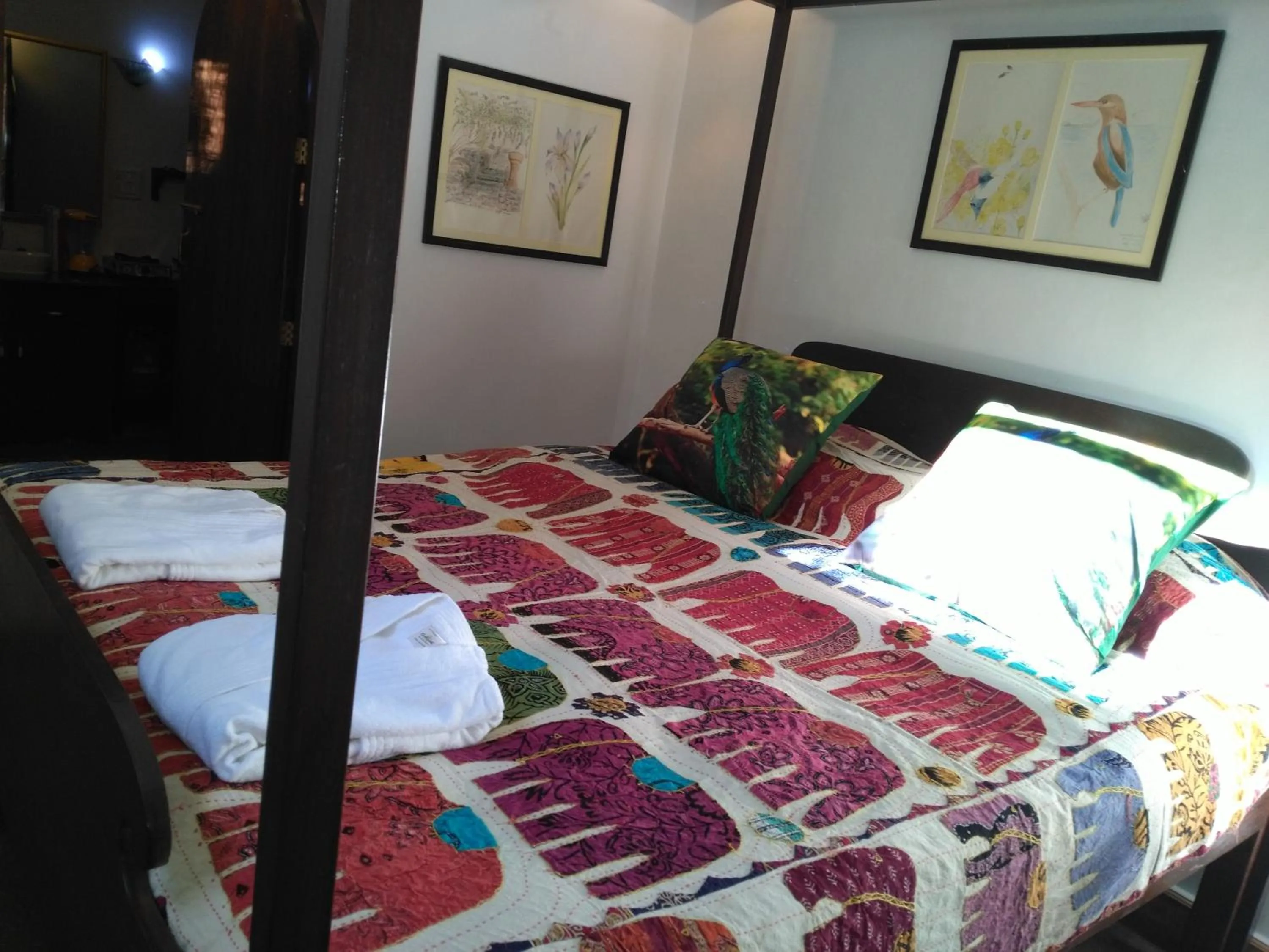Bedroom, Bed in Samira's Birds & Butterflies Park-Spashram Ganga Beach Retreat
