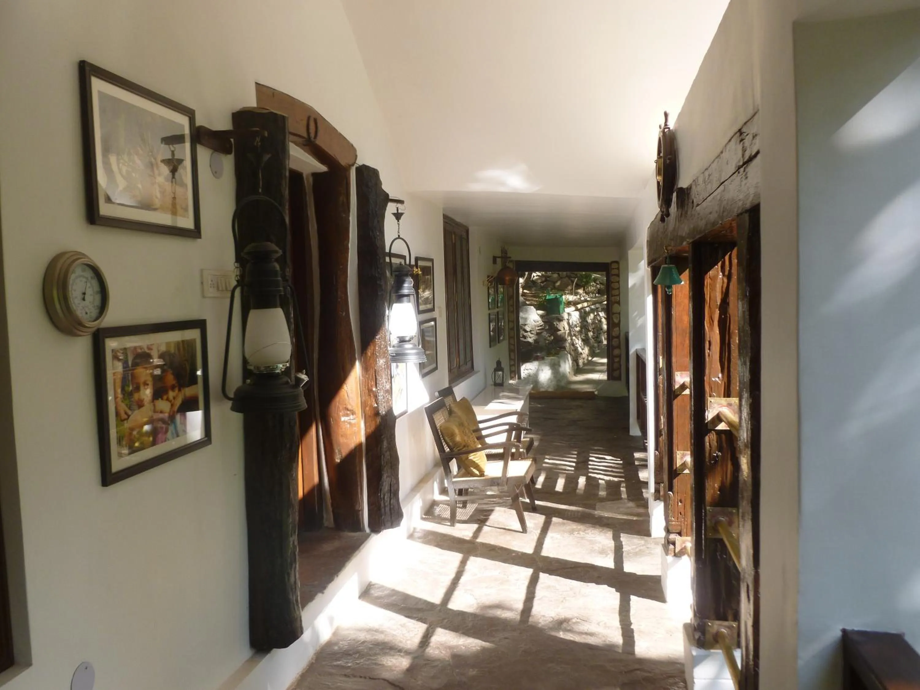 Patio in Samira's Birds & Butterflies Park-Spashram Ganga Beach Retreat