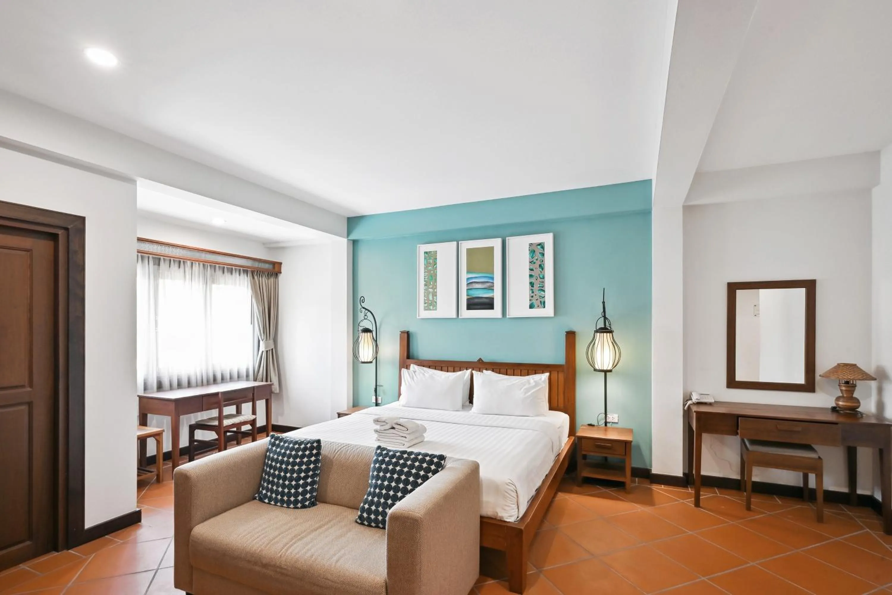 Bed in Villa Sanpakoi