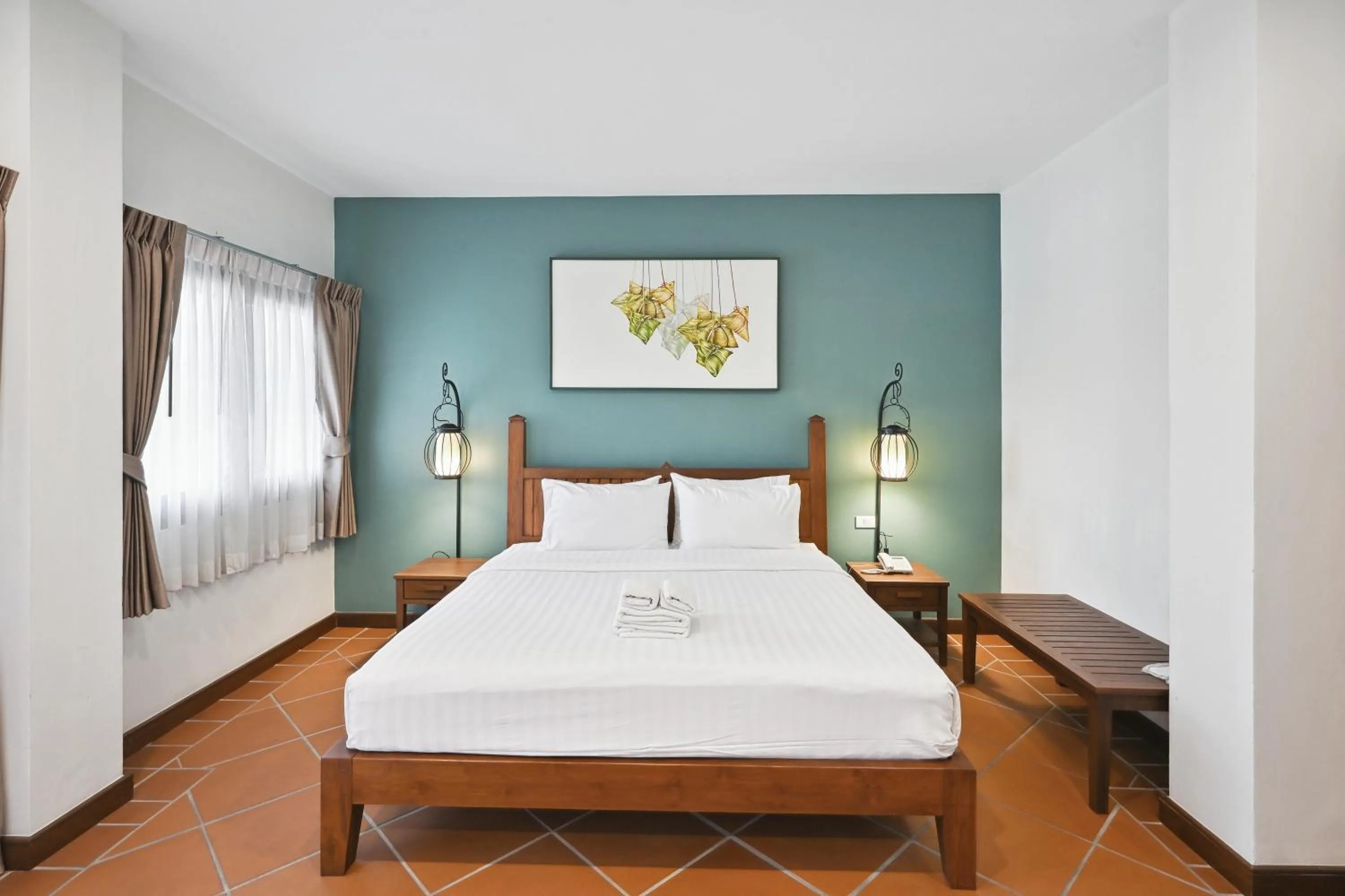 Bed in Villa Sanpakoi