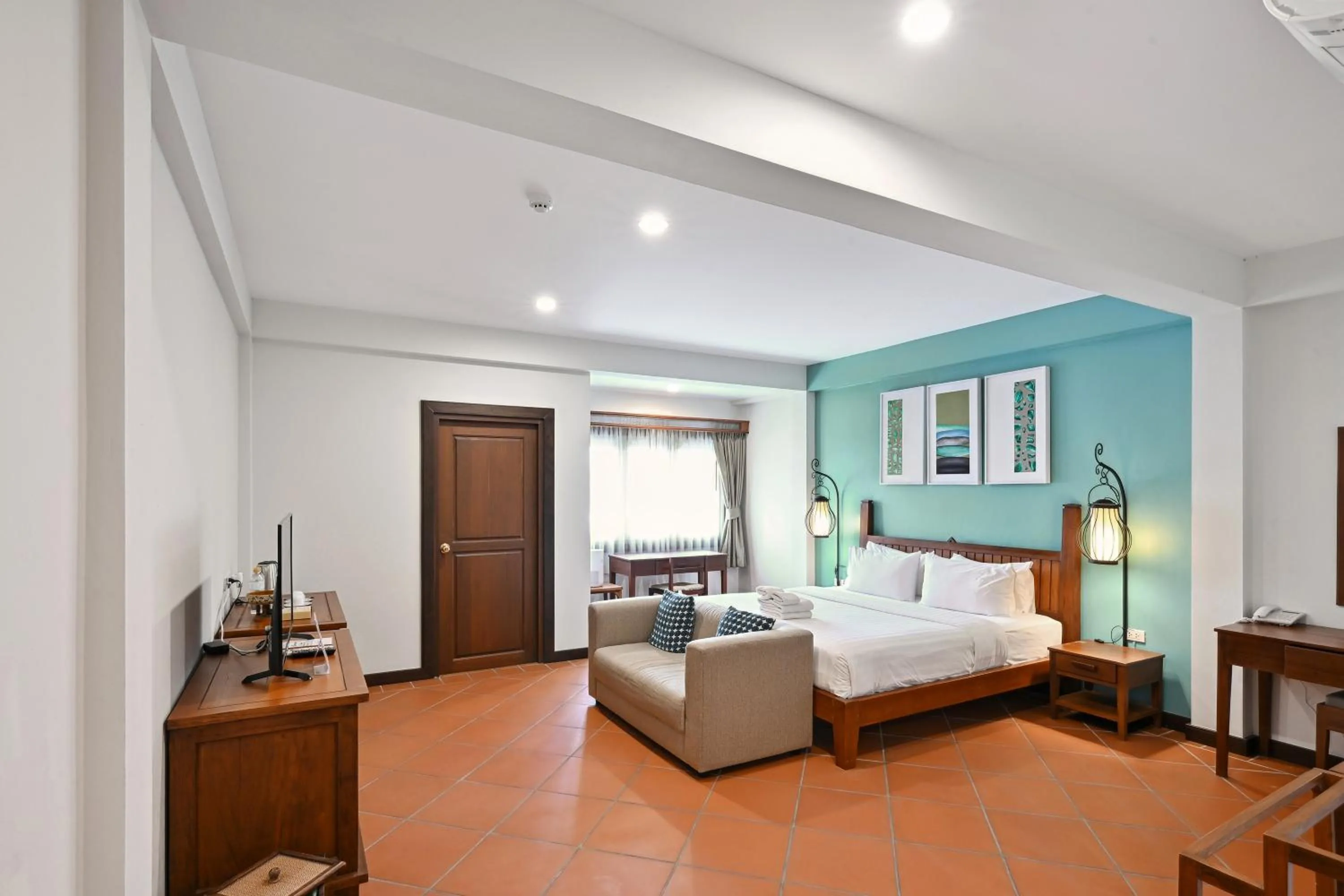 Bed in Villa Sanpakoi