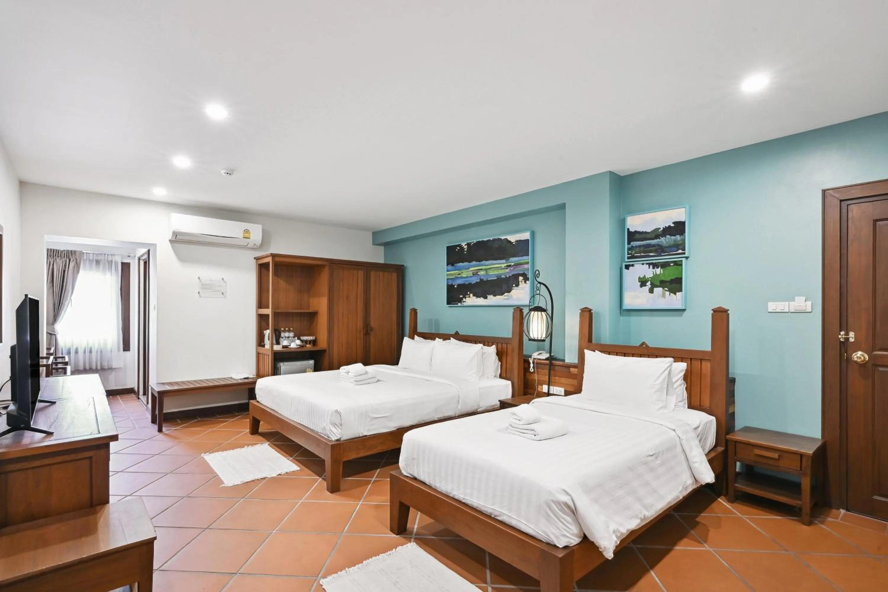 Bed in Villa Sanpakoi