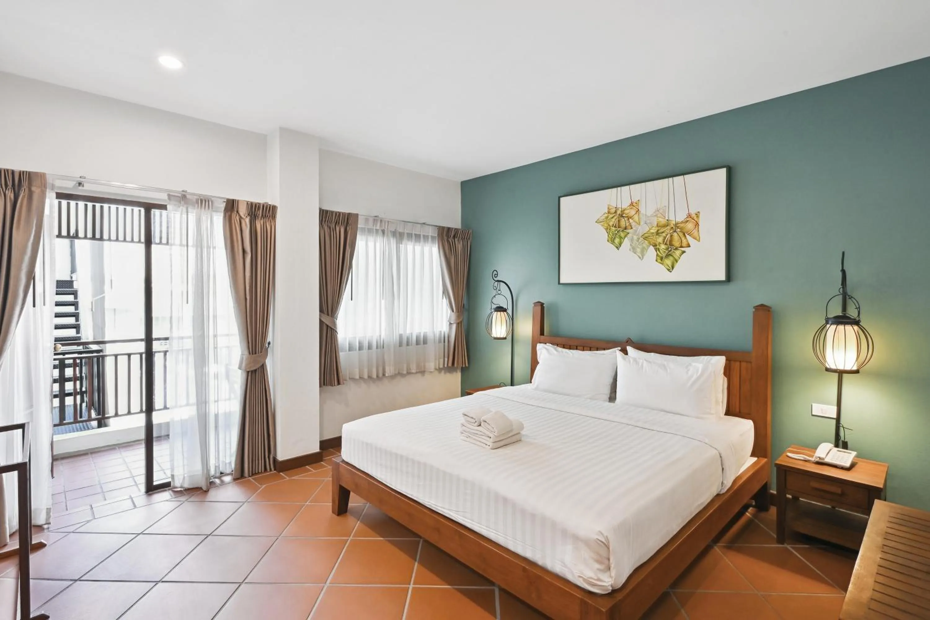 Bed in Villa Sanpakoi