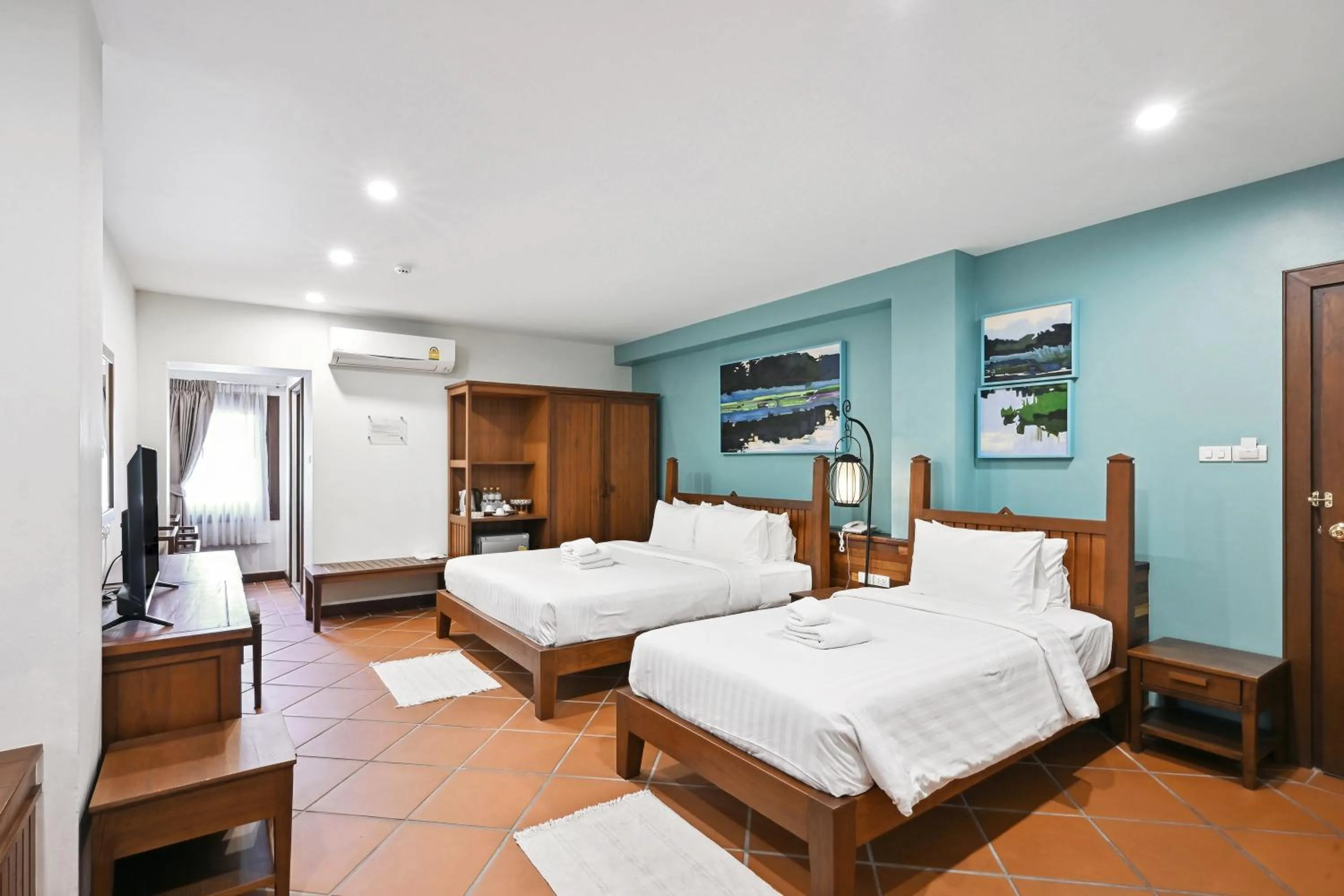 Bed in Villa Sanpakoi