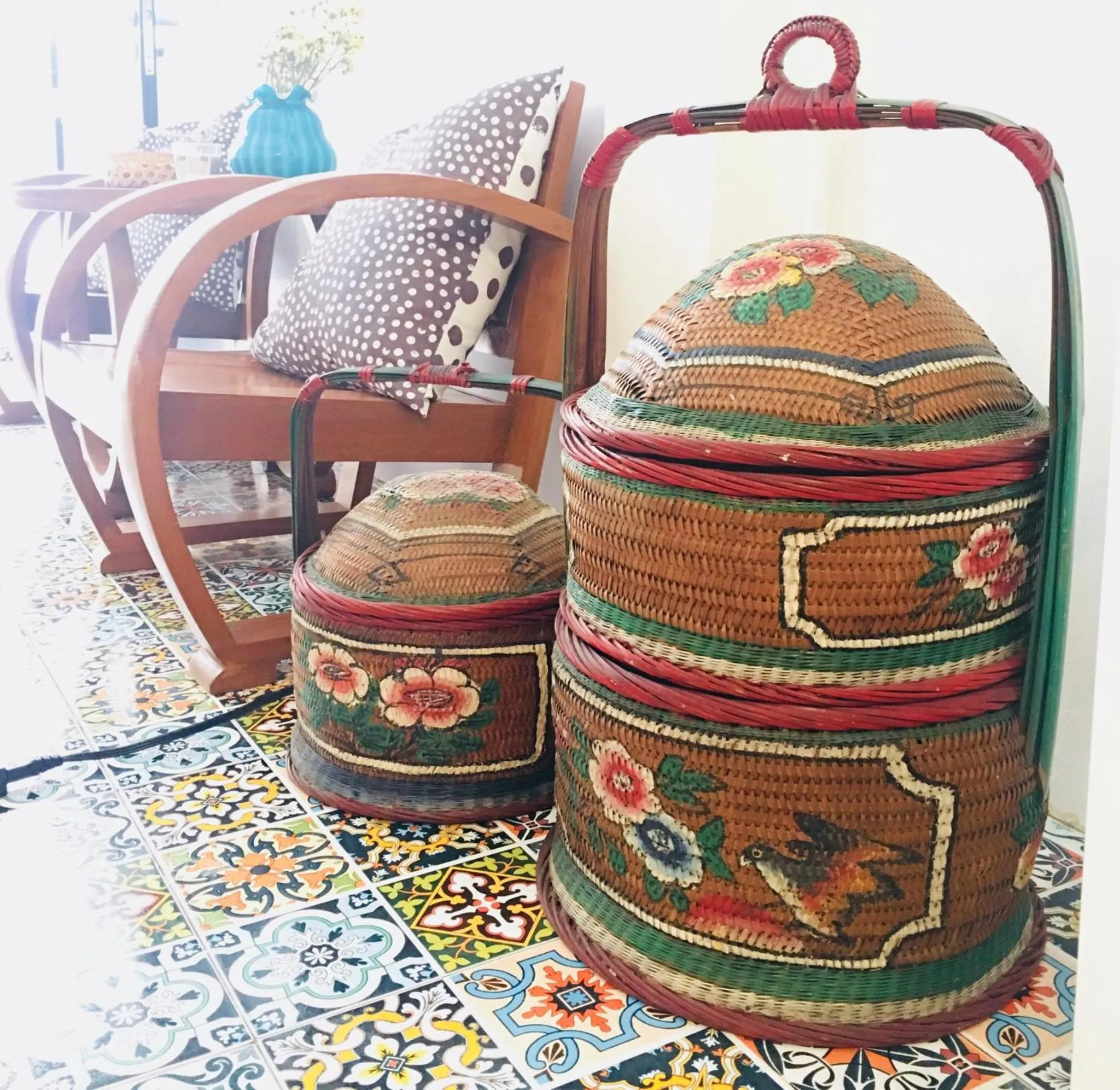 Decorative detail in Bangkok Sanookdee Hostel