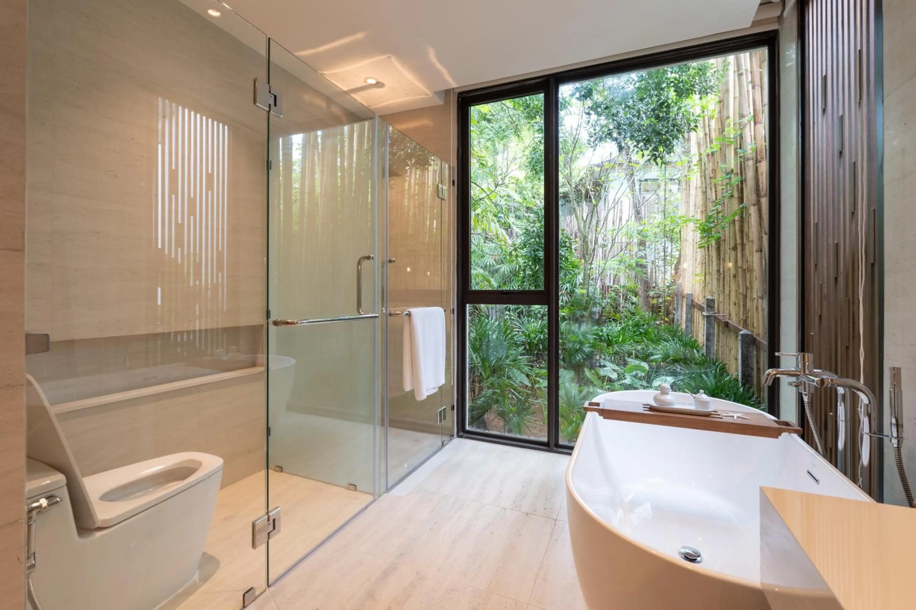 Shower in Cape Fahn Hotel - Private Islands Samui