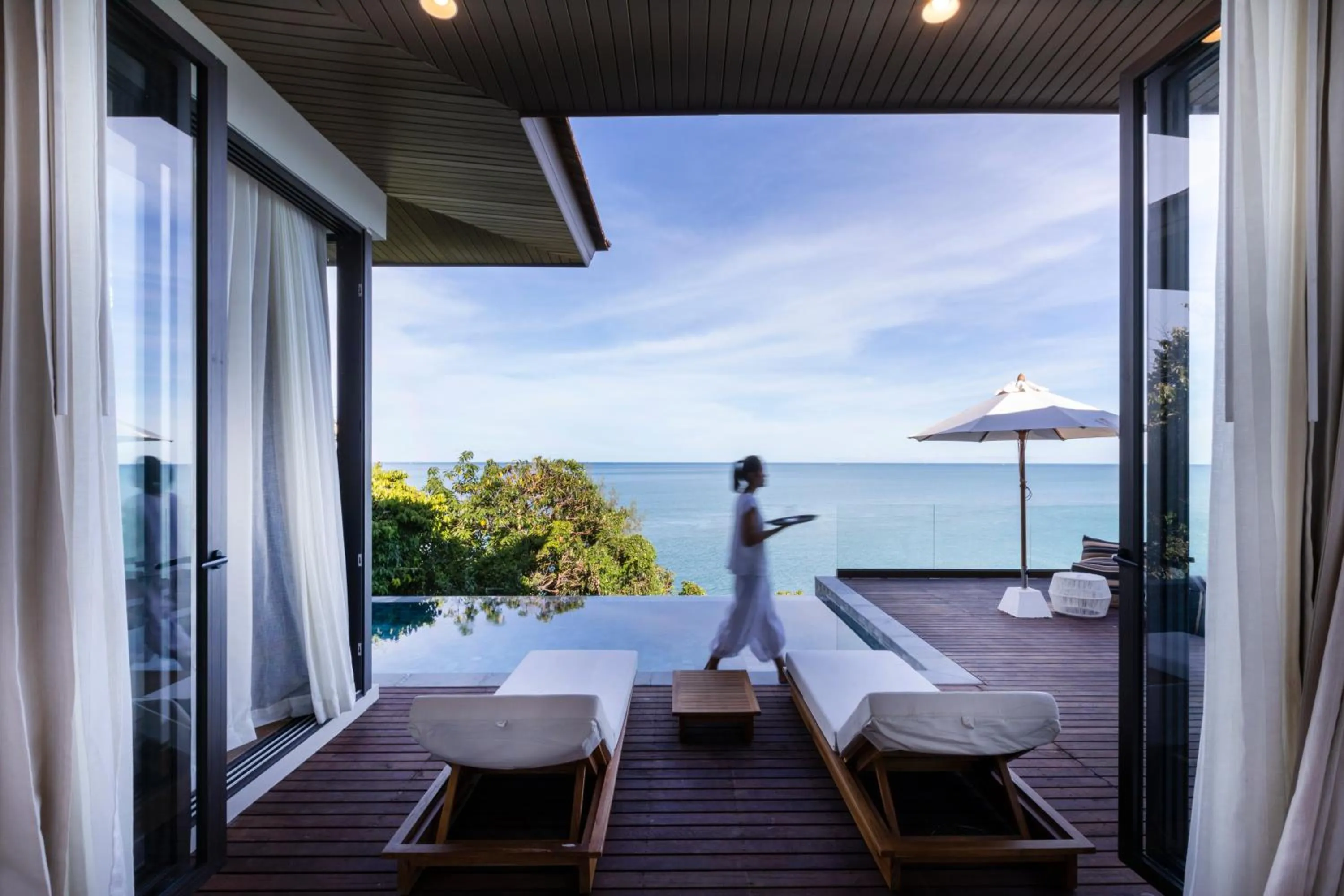 Patio in Cape Fahn Hotel - Private Islands Samui
