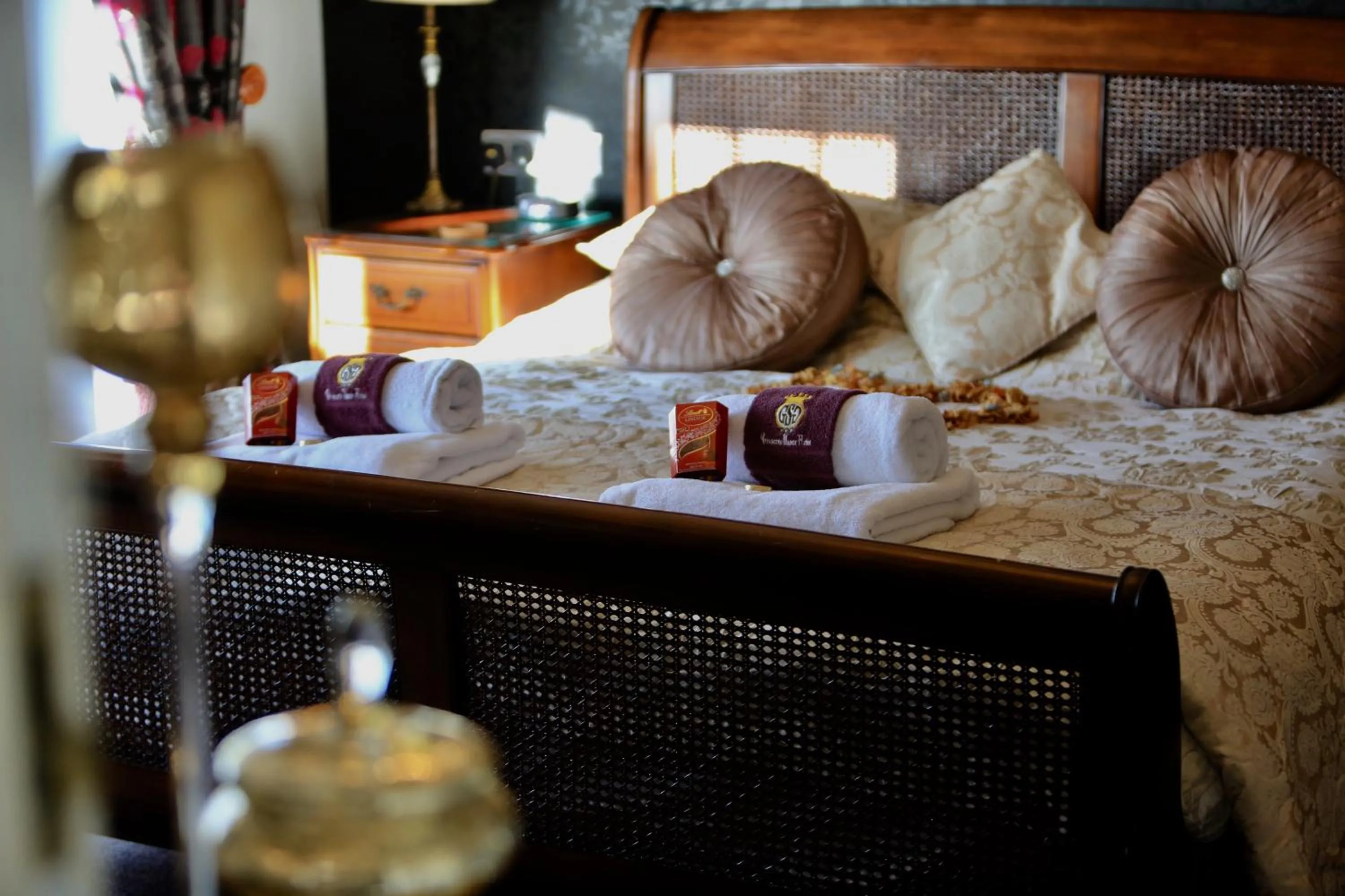 Bed in Grimscote Manor Hotel