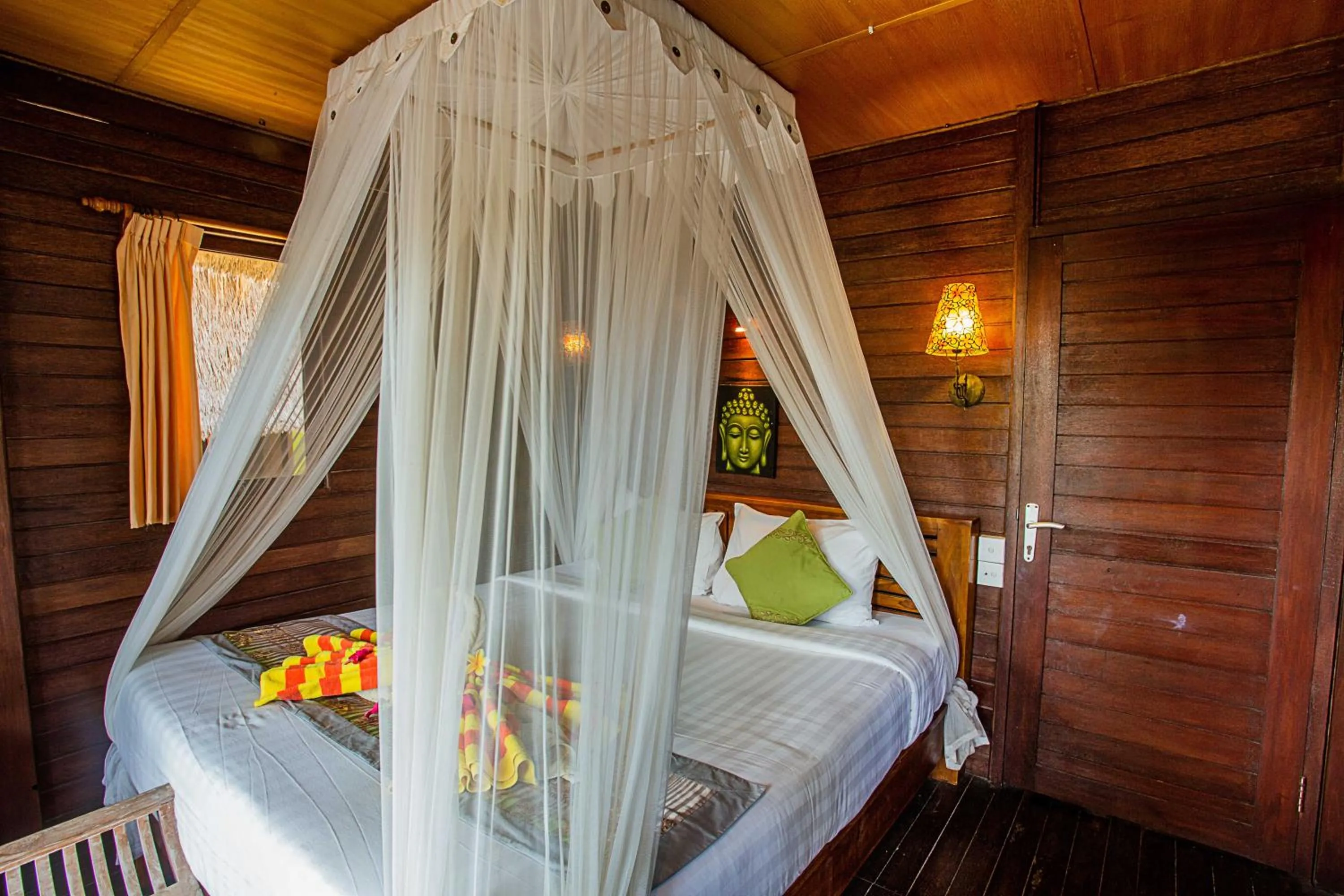Bed in Nanuk's Bungalows