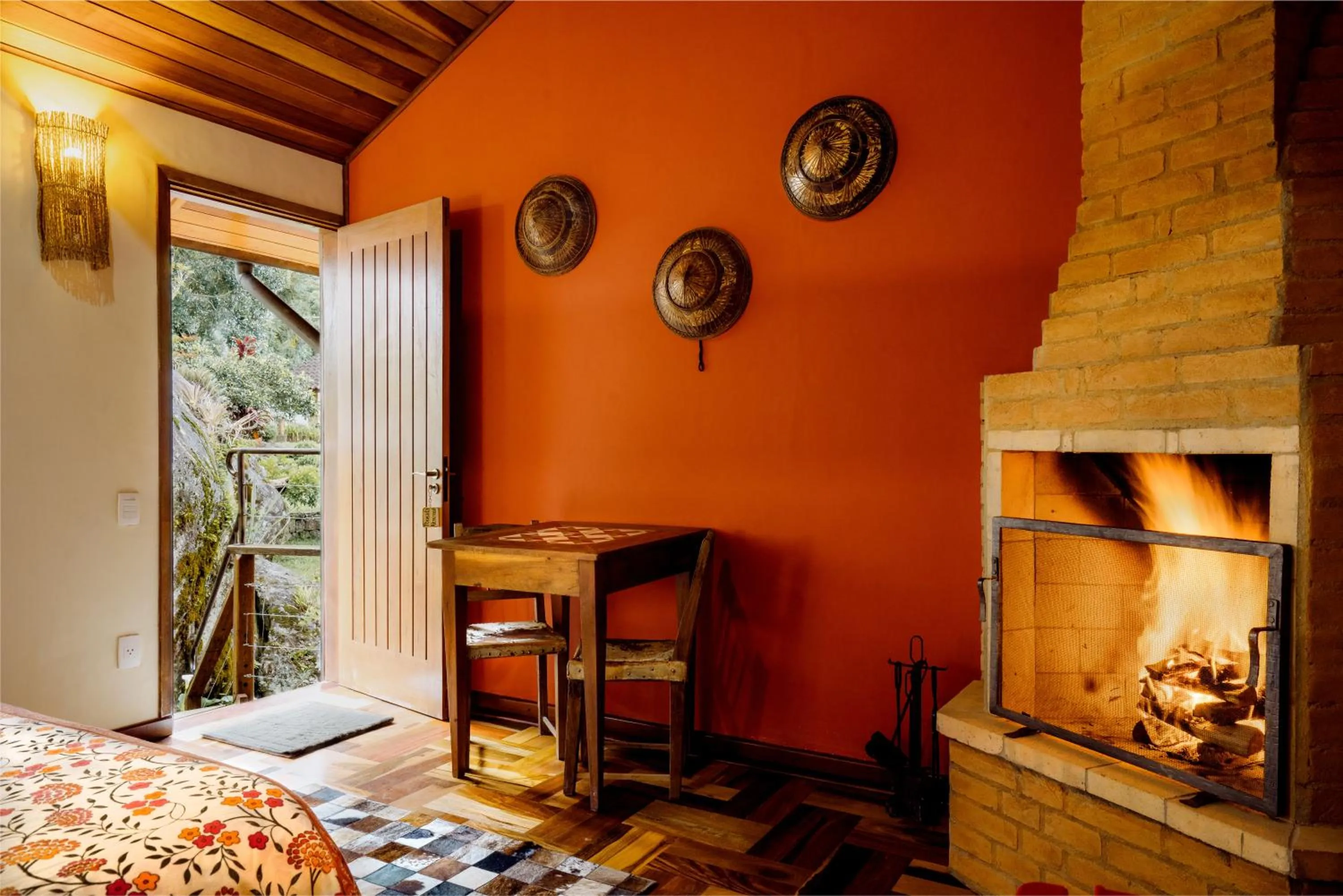 flat iron, Bed in Pousada Ahavanoah