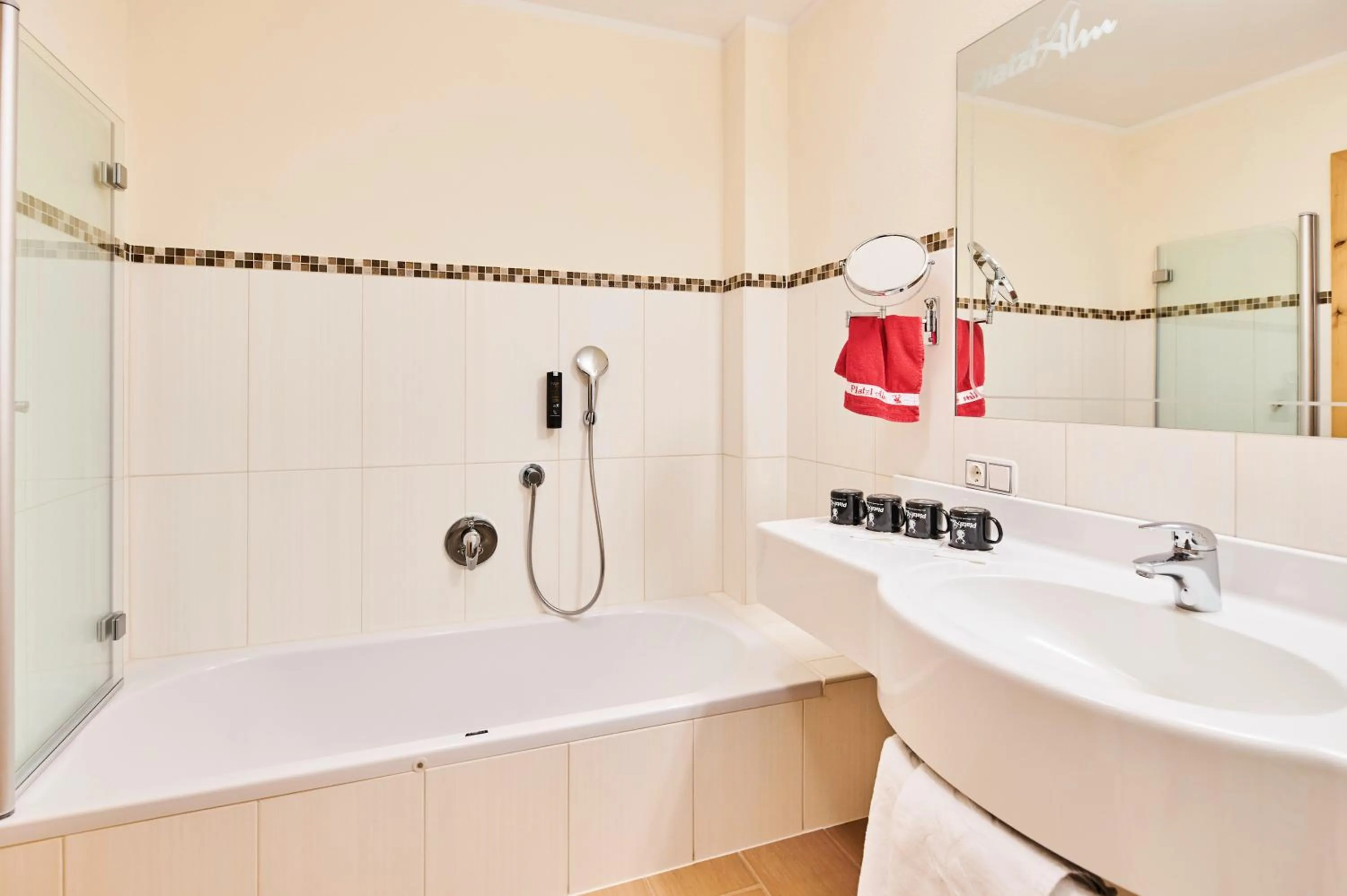 Bathroom in Berggasthof Platzlalm