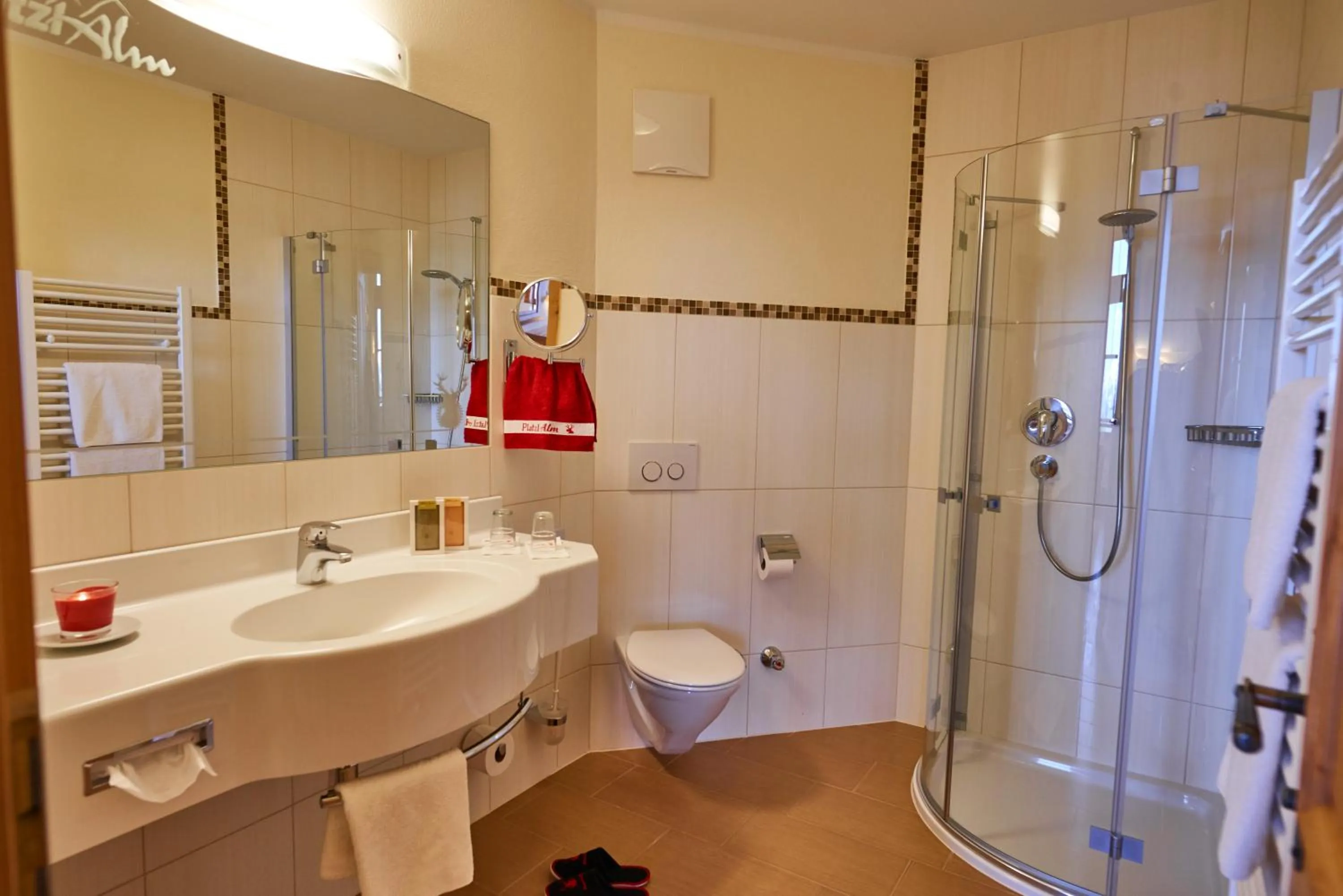 Bathroom in Berggasthof Platzlalm