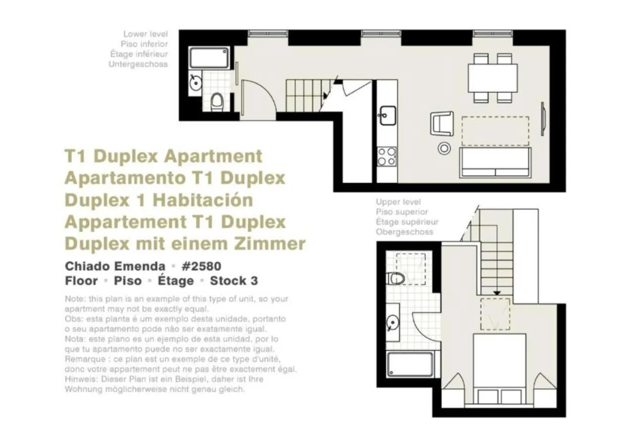 Floor plan in Lisbon Serviced Apartments - Chiado Emenda